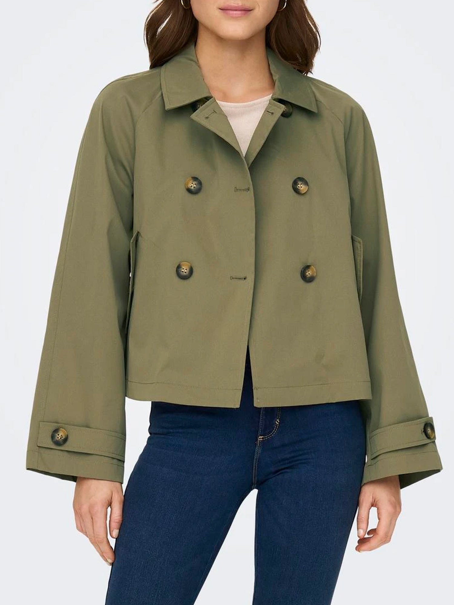 ONLY TRENCH CORTO APRIL VERDE SCURO