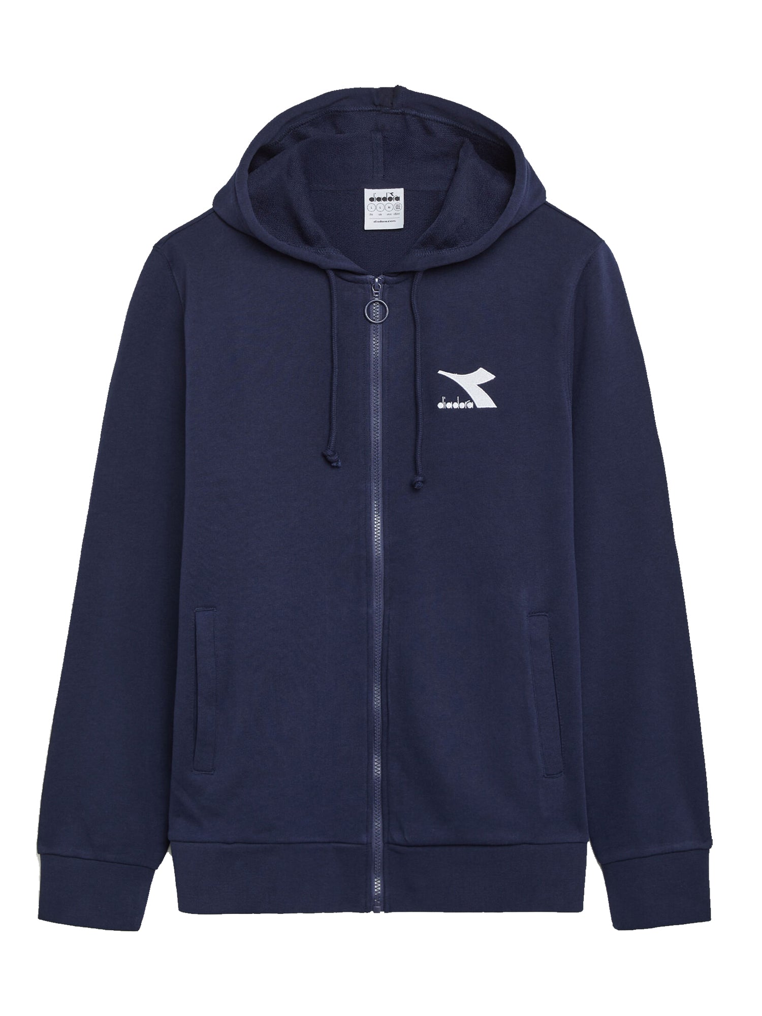 DIADORA FELPA FULL ZIP HOODIE FZ CORE BLU