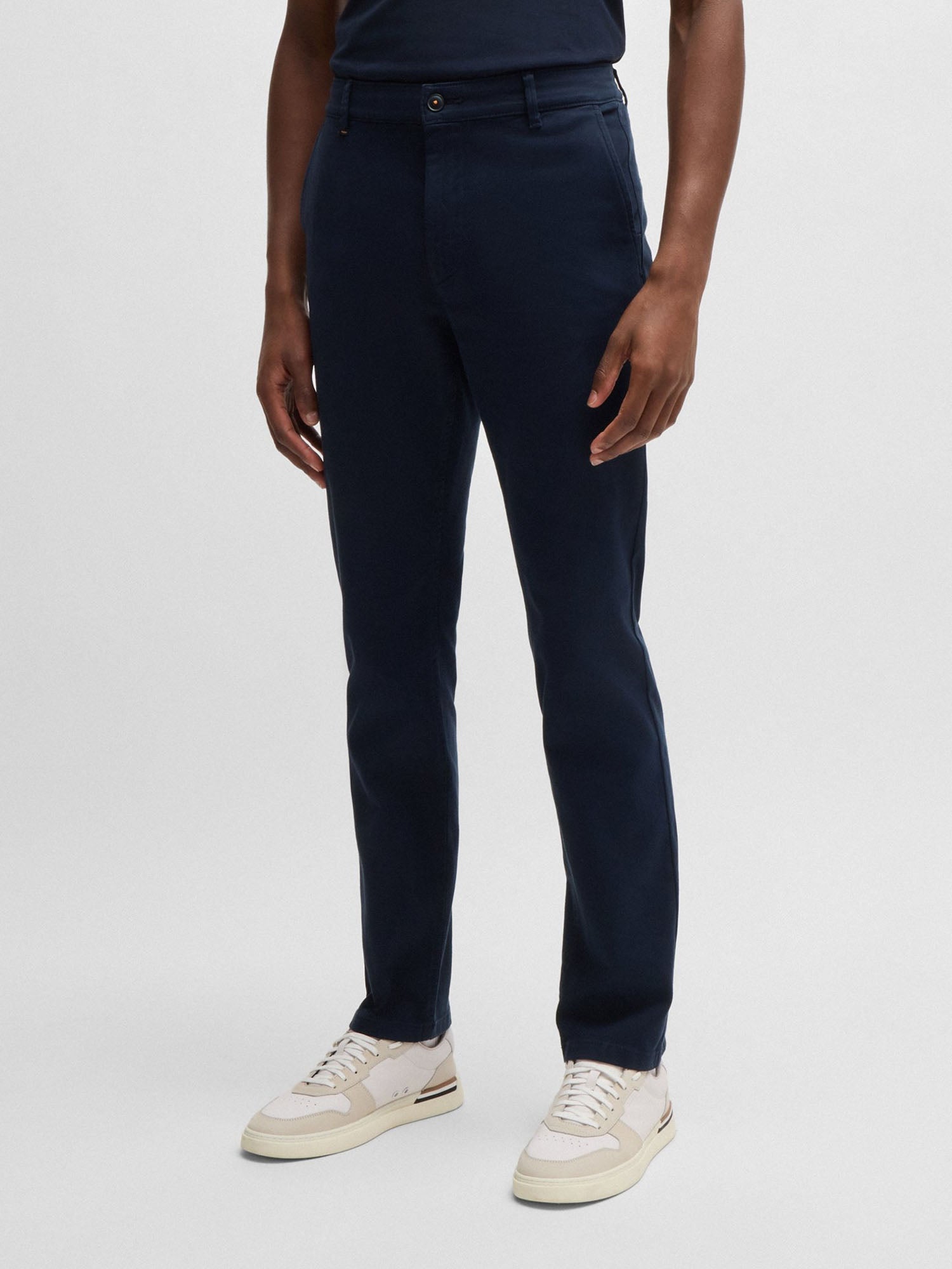 HUGO BOSS PANTALONI CHINO SLIM FIT BLU