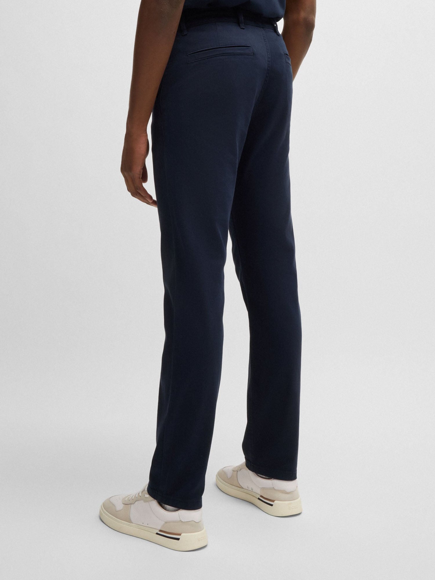 HUGO BOSS PANTALONI CHINO SLIM FIT BLU