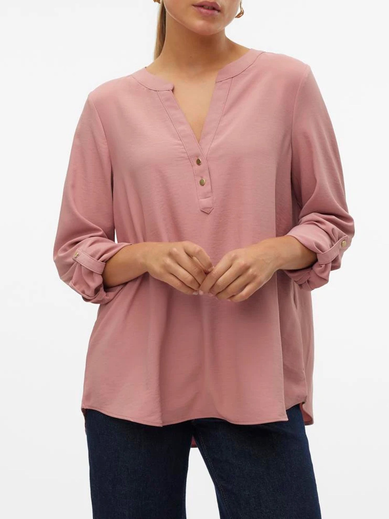 VERO MODA ANI BLUSA A MANICHE LUNGHE NOSTALGIA ROSA