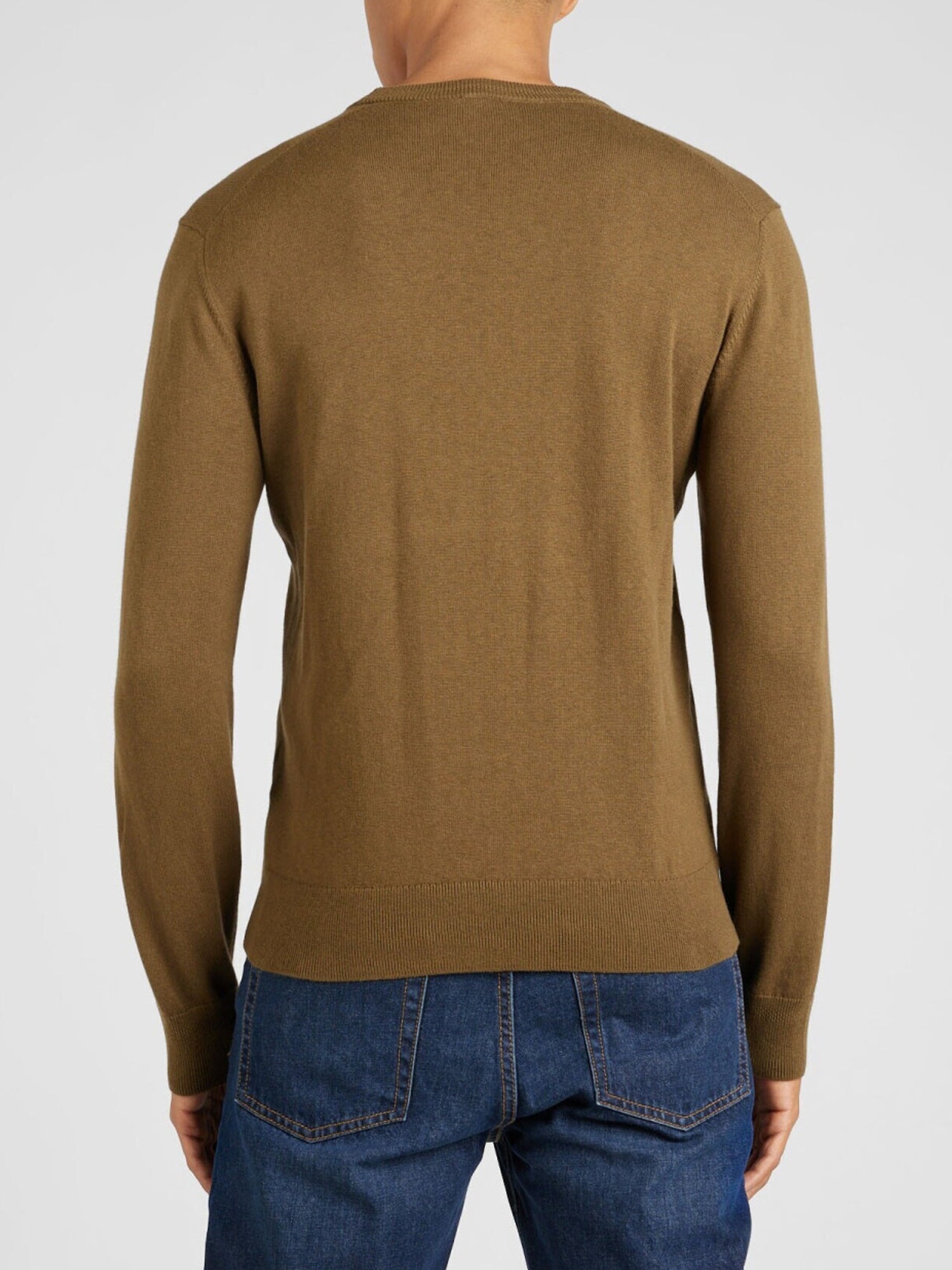 HUGO BOSS PULLOVER GIROCOLLO VERDE OLIVA