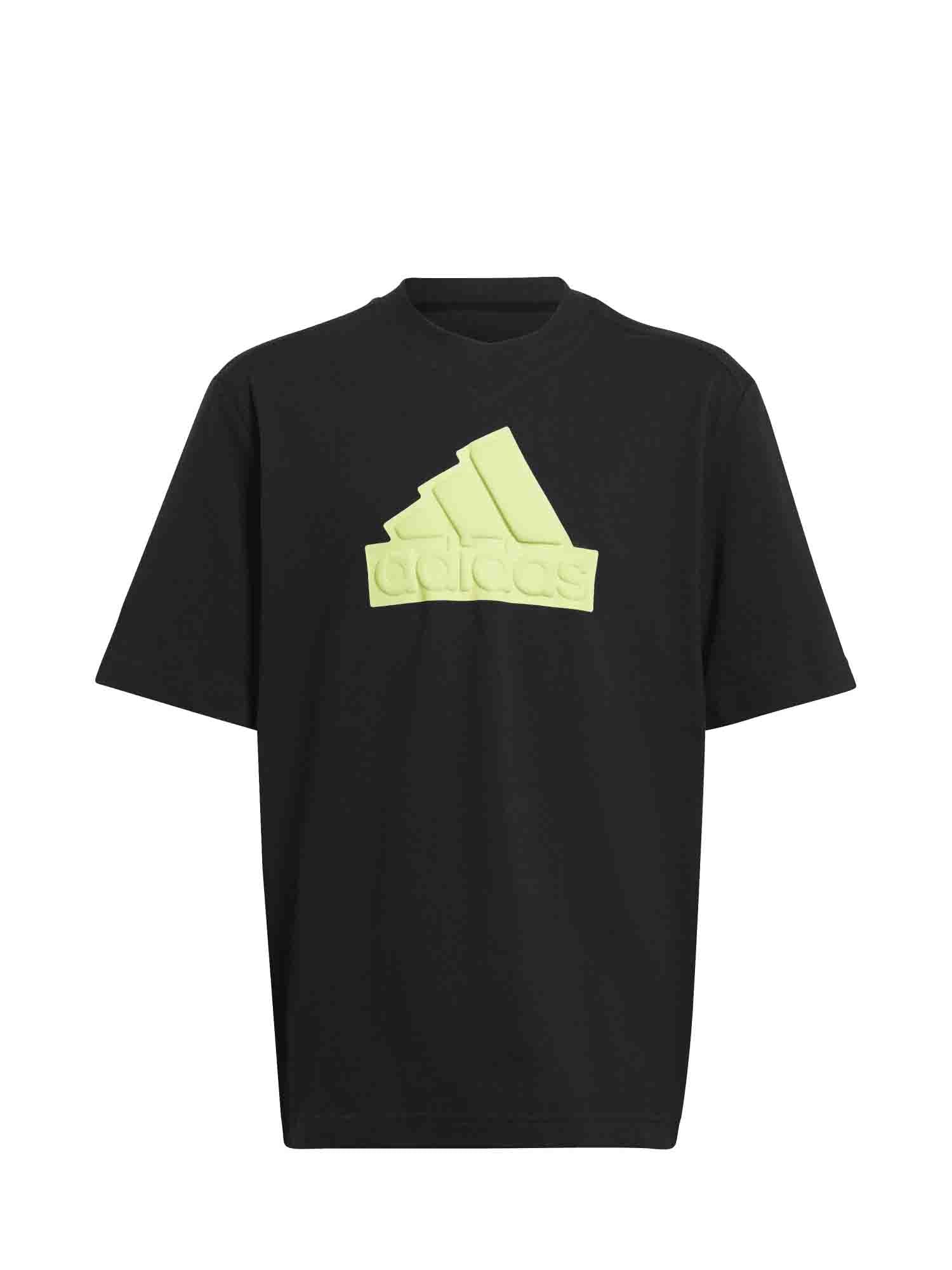 ADIDAS FUTURE ICONS LOGO PIQUE' T-SHIRT JUNIOR NERO