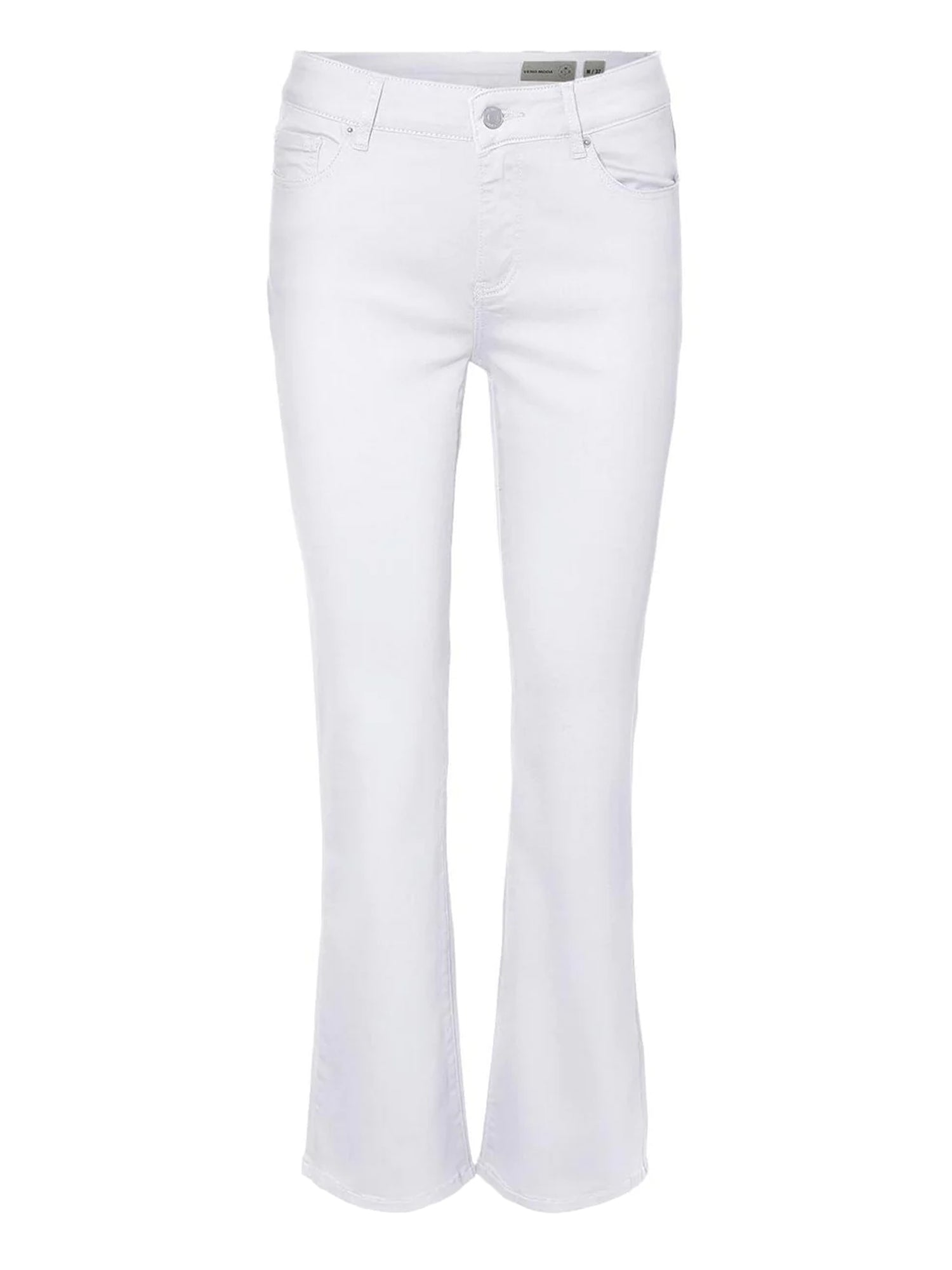 VERO MODA PANTALONI A FONDO LARGO BIANCO