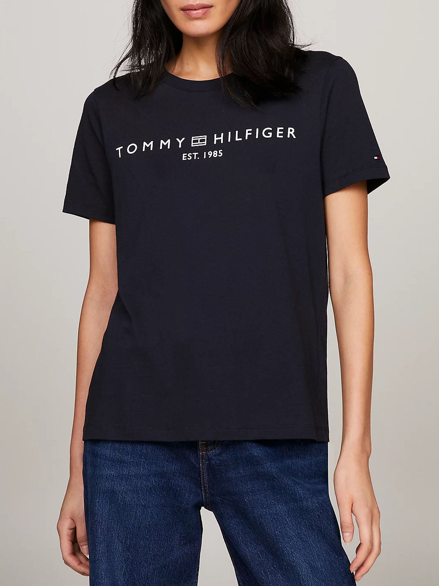 TOMMY HILFIGER T-SHIRT REG CORP LOGO BLU