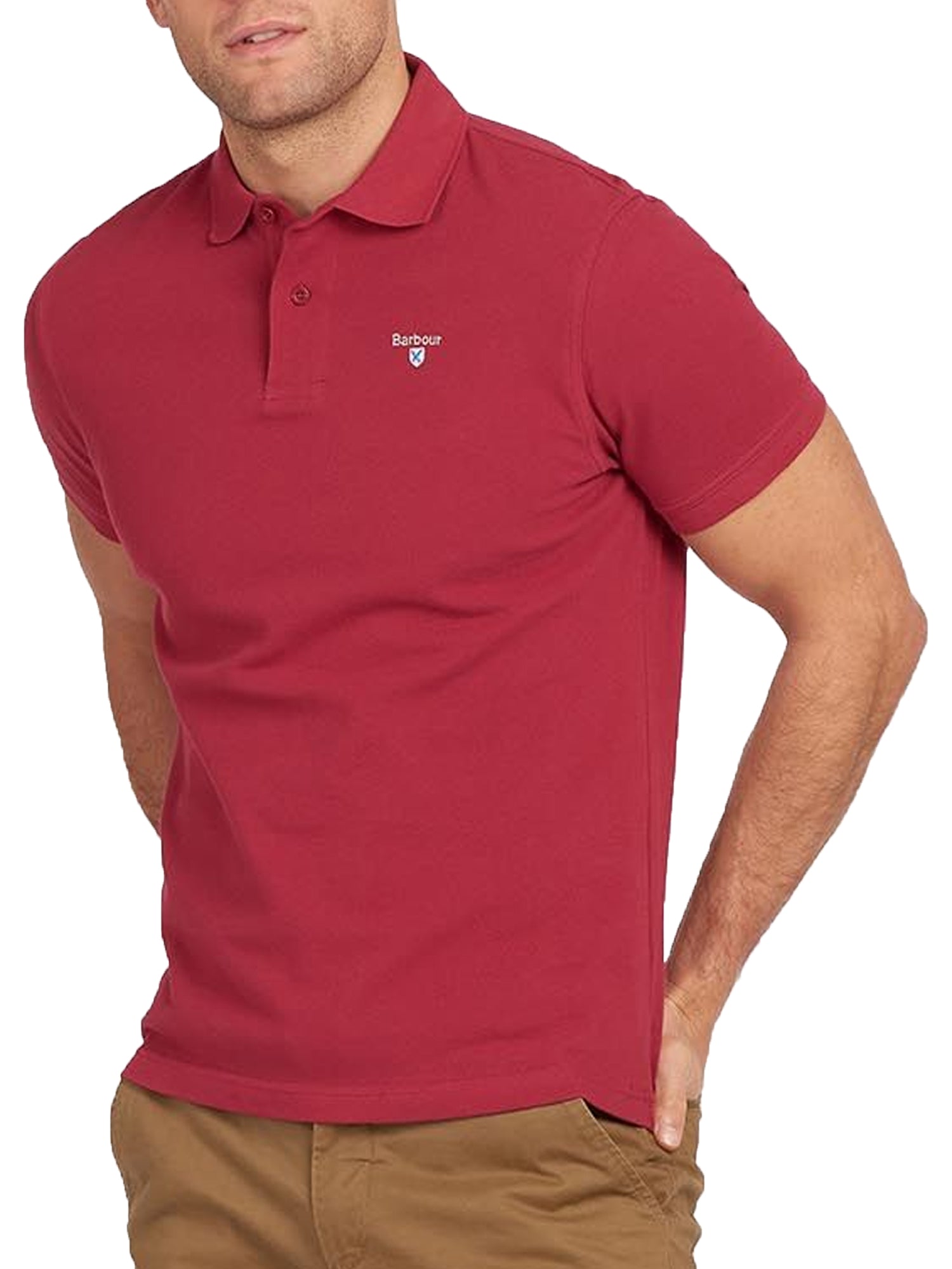 BARBOUR POLO SPORTS ROSSO LAMPONE