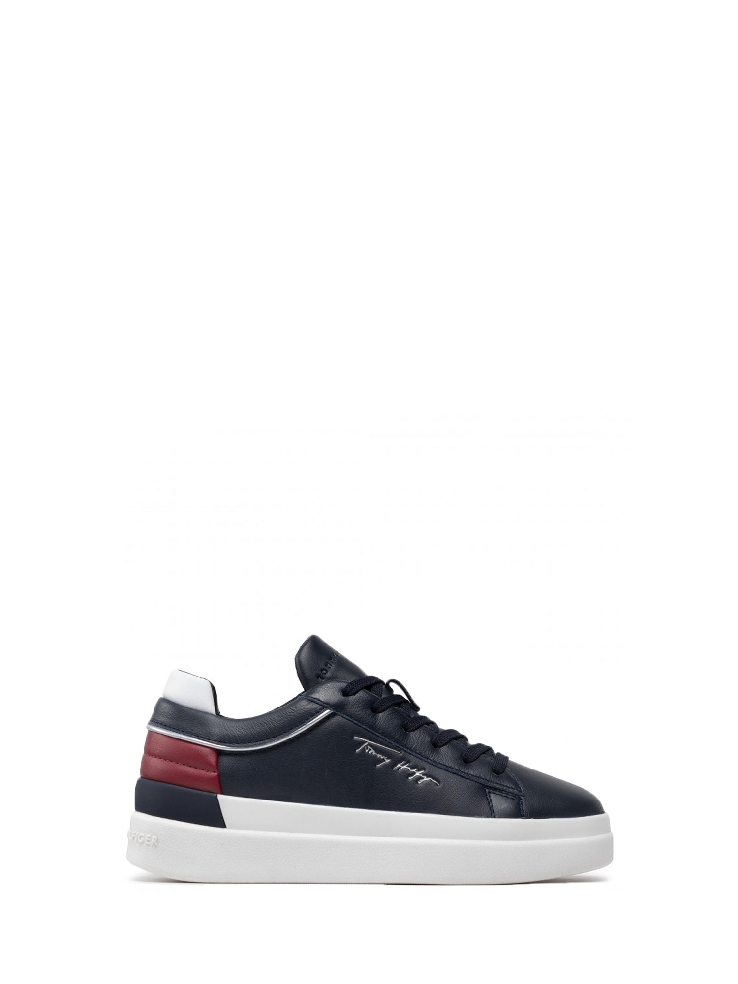 TOMMY HILFIGER SNEAKERS IN PELLE COLOR BLOCK BLU