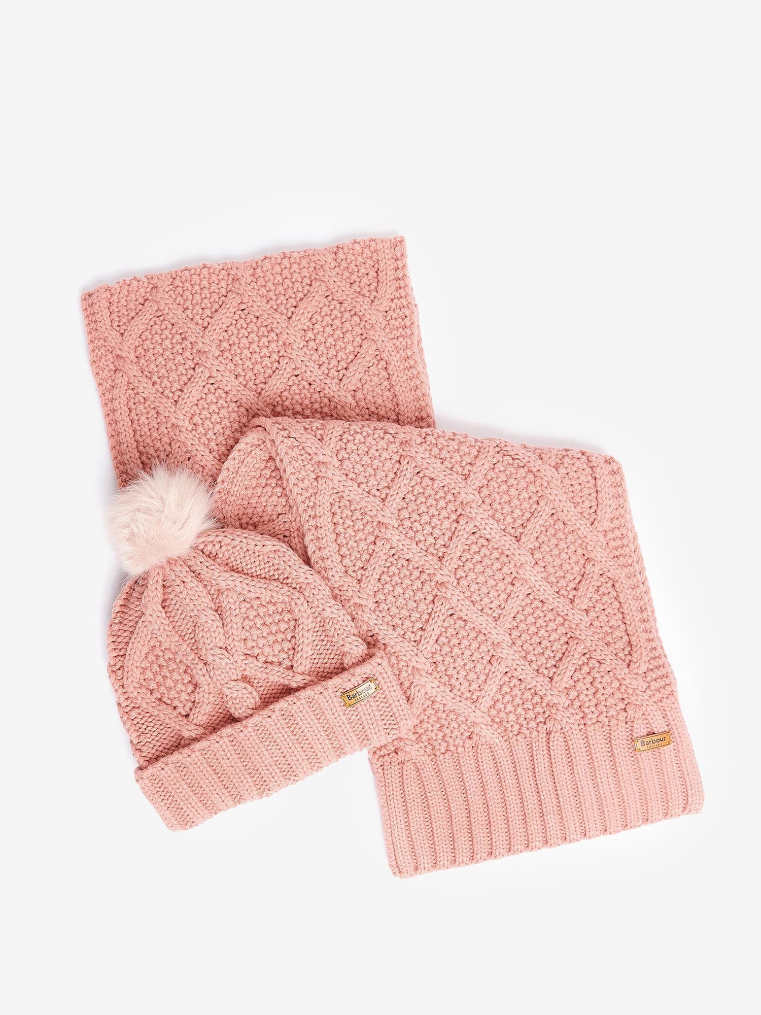 BARBOUR SET SCIARPA E CAPPELLO RIDLEY ROSA