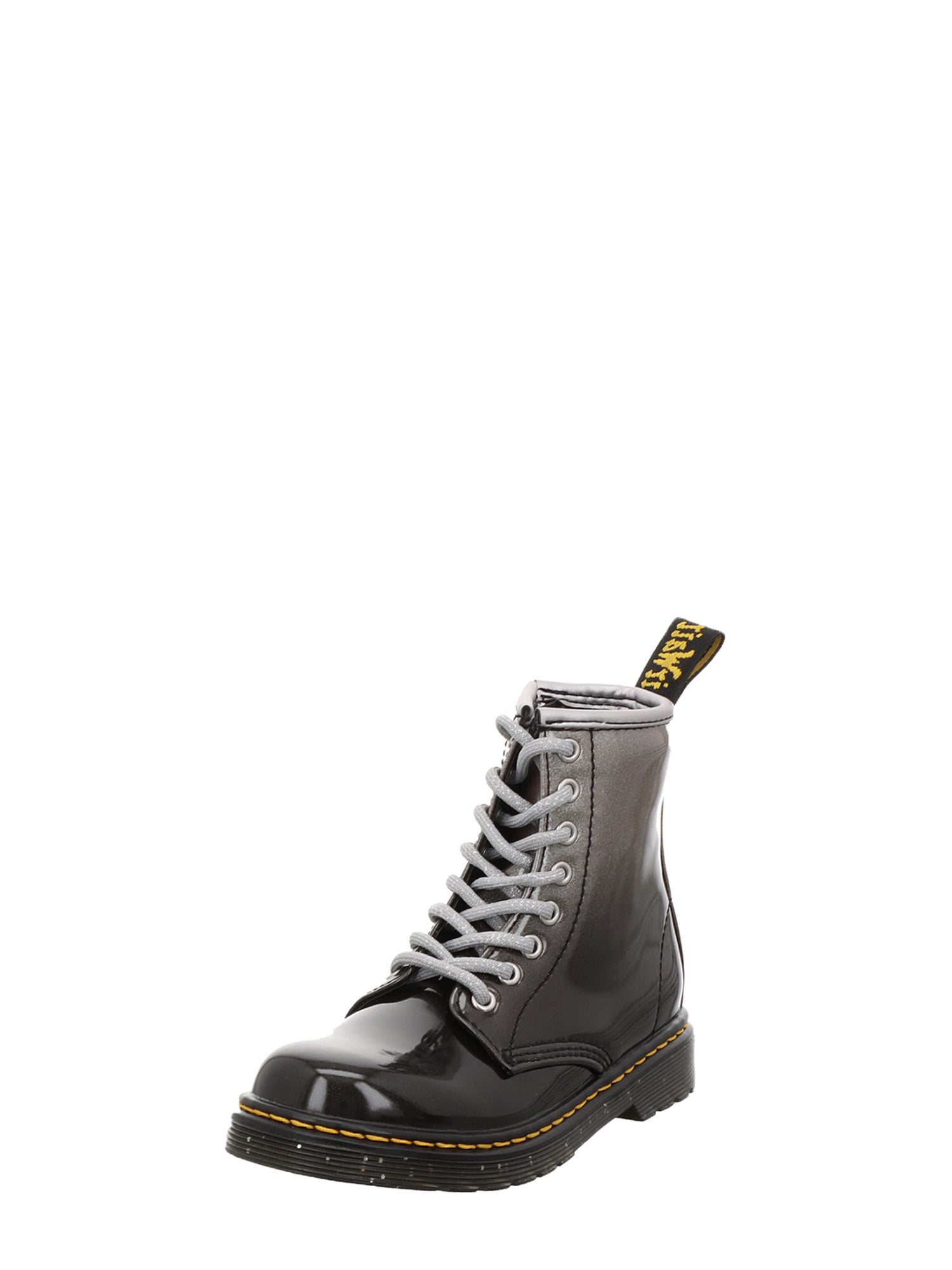 DR. MARTENS ANFIBI 1460 GLITTER Y NERO - ARGENTO