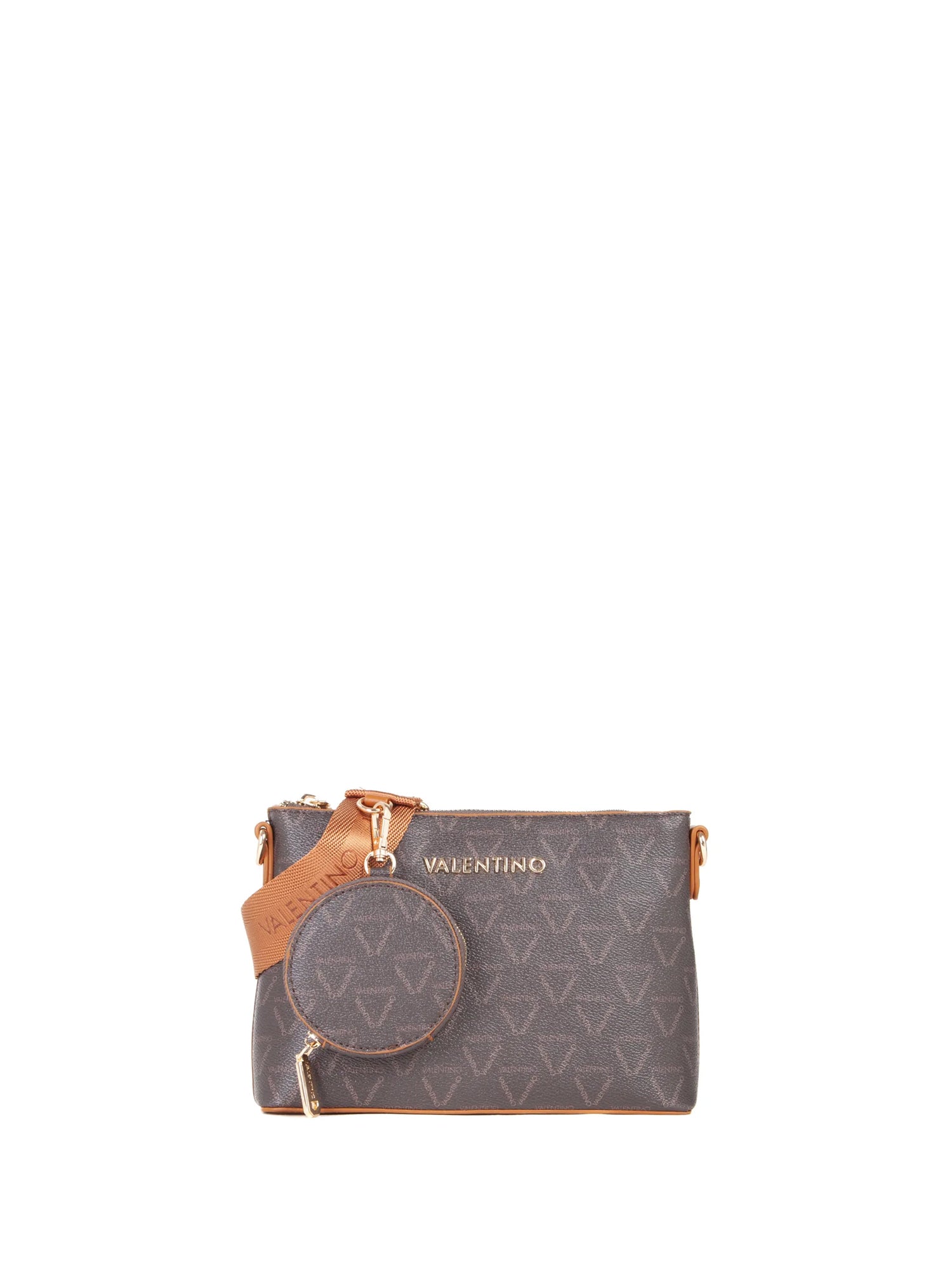 MARIO VALENTINO LADY RE POCHETTE A TRACOLLA MORO-CUOIO