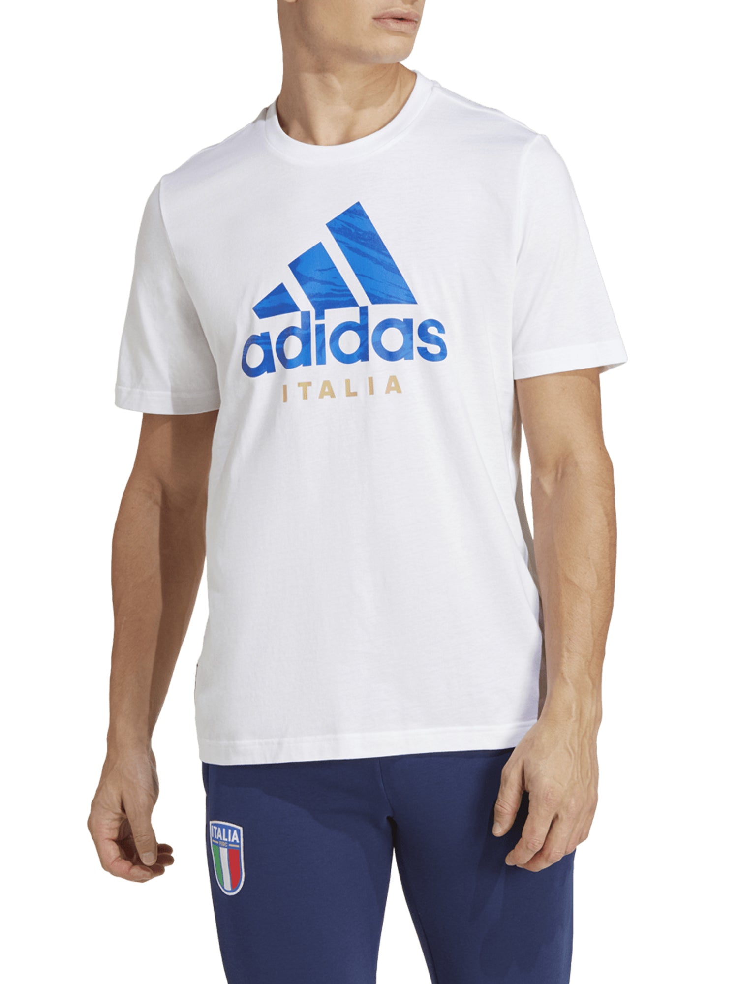 ADIDAS T-SHIRT MANICHE CORTE ITALIA GRAPHIC BIANCO