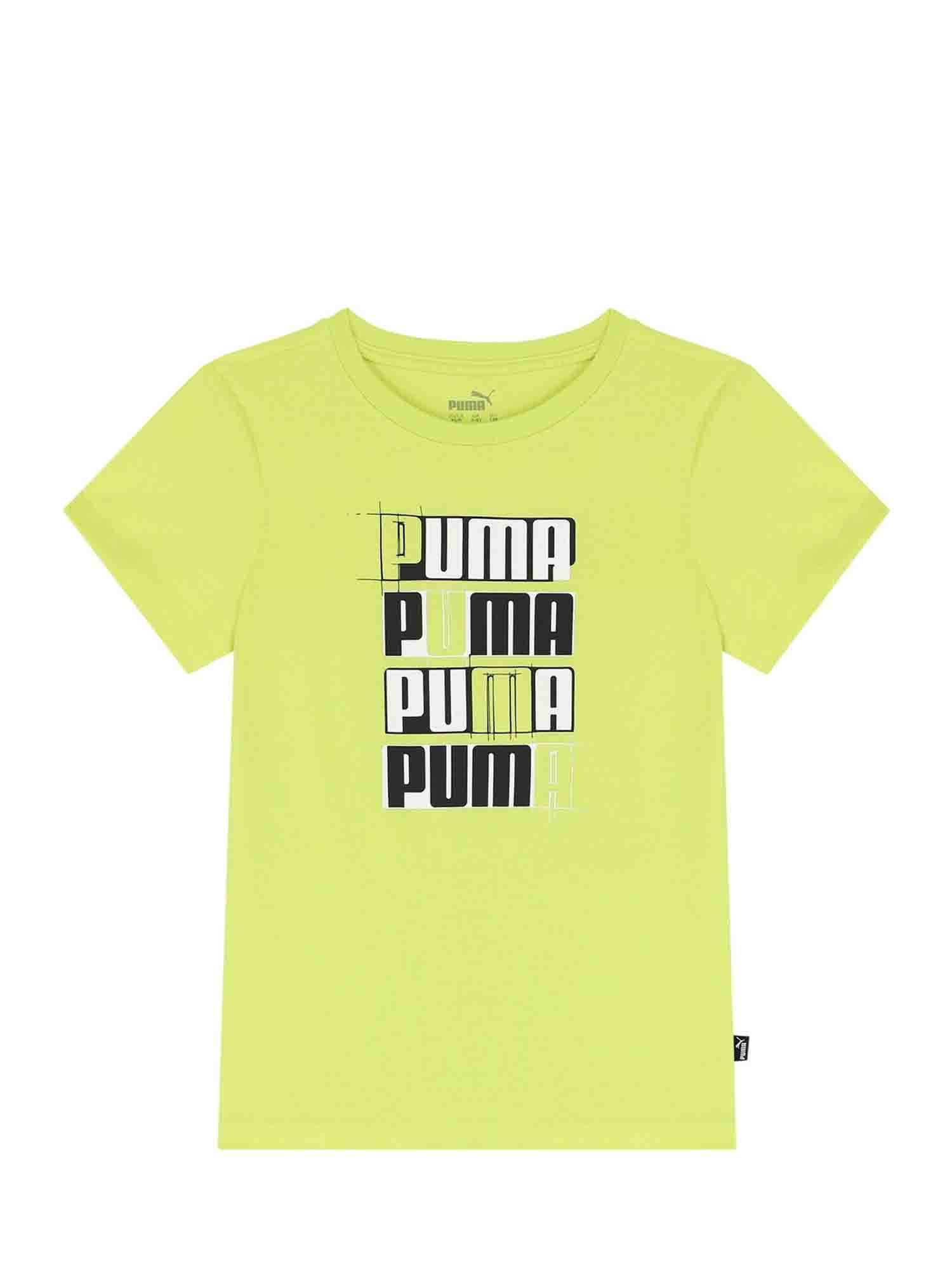 PUMA T-SHIRT ESSENTIALS DA RAGAZZO GIALLO