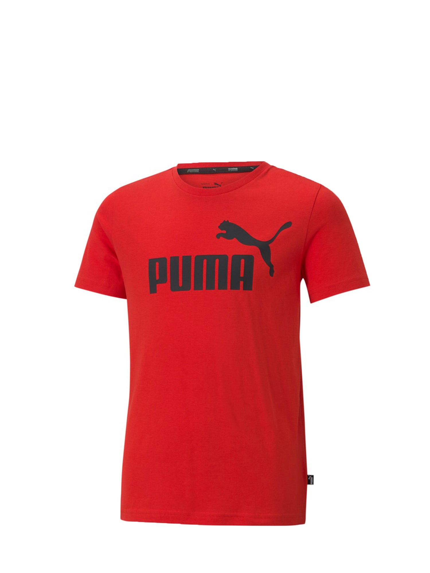 PUMA T-SHIRT CON LOGO ESSENTIALS ROSSO