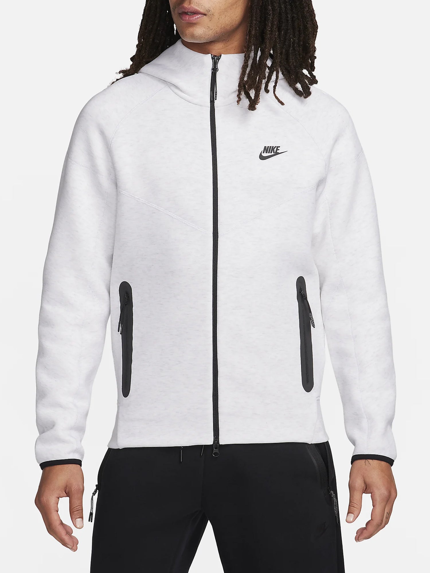 NIKE SPORTSWEAR FELPA WINDRUNNER UOMO GRIGIO CHIARO