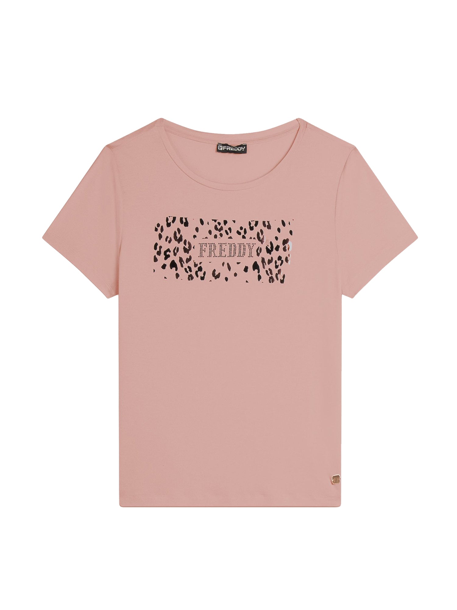 FREDDY T-SHIRT IN VISCOSA ELASTICIZZATA ROSA