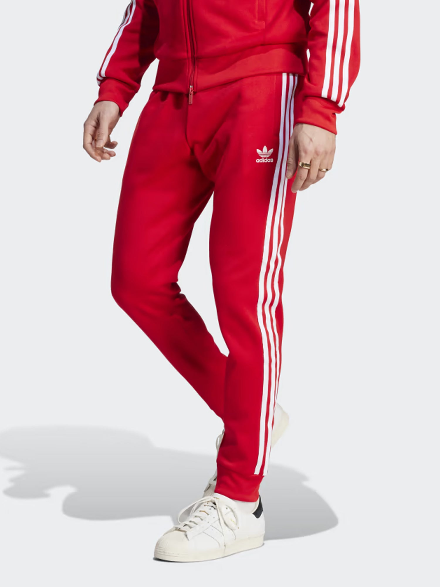 ADIDAS ORIGINALS PANTALONI SPORTIVI ADICOLOR CLASSICS ROSSO