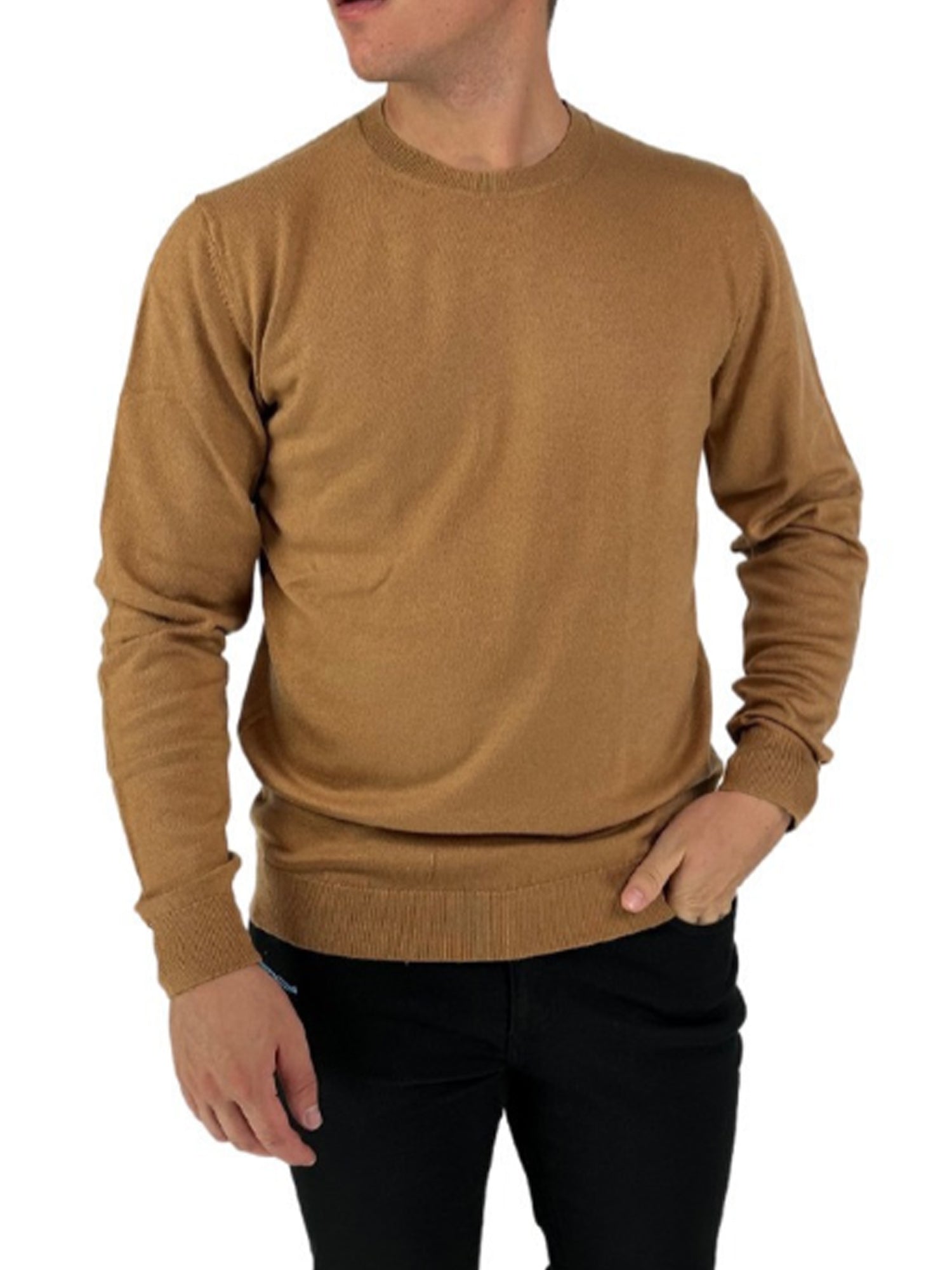 MARKUP PULLOVER GIROCOLLO CAMMELLO