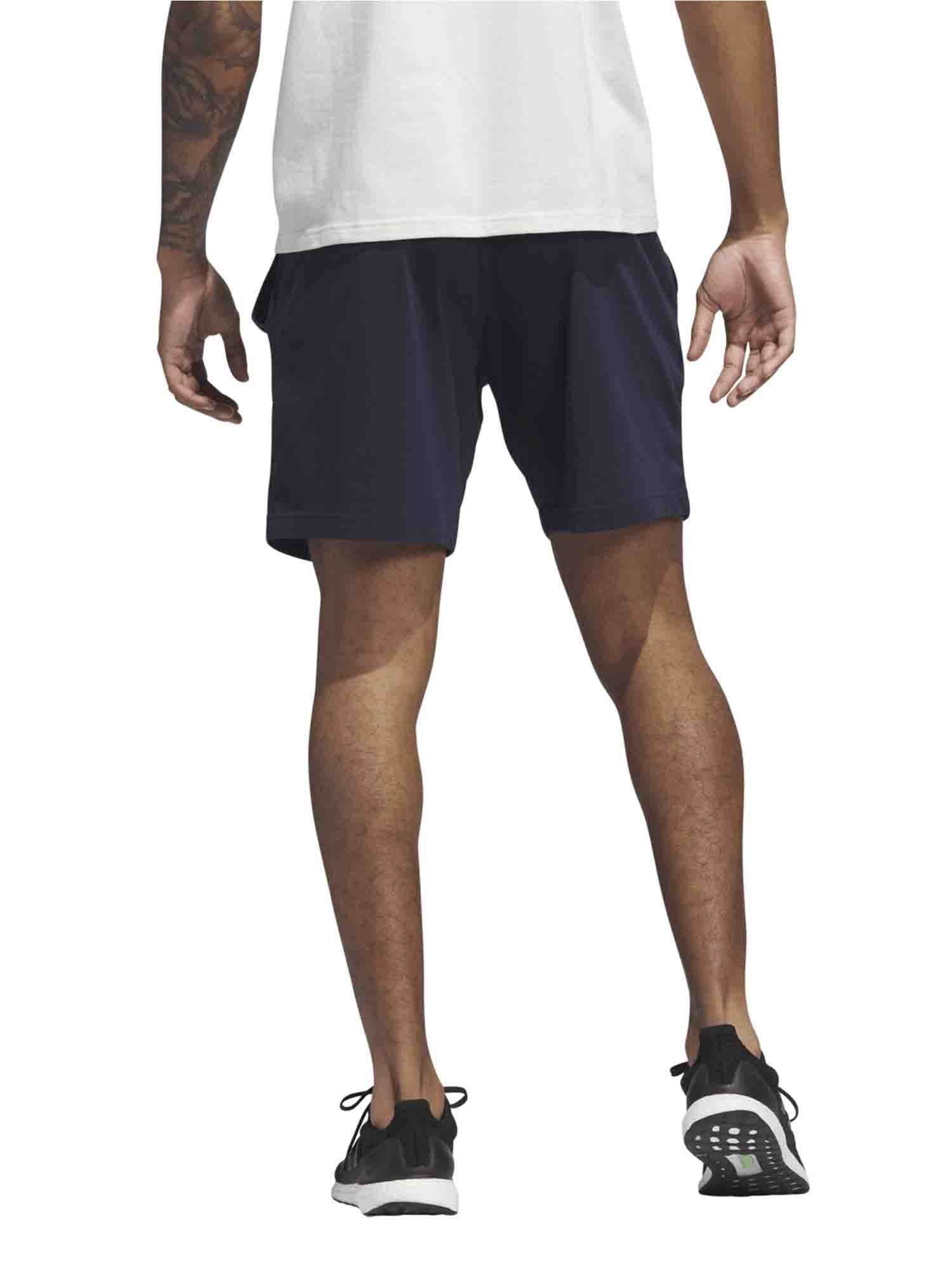 ADIDAS ESSENTIAL AEROREADY SHORT CON LOGO LINEARE BLU