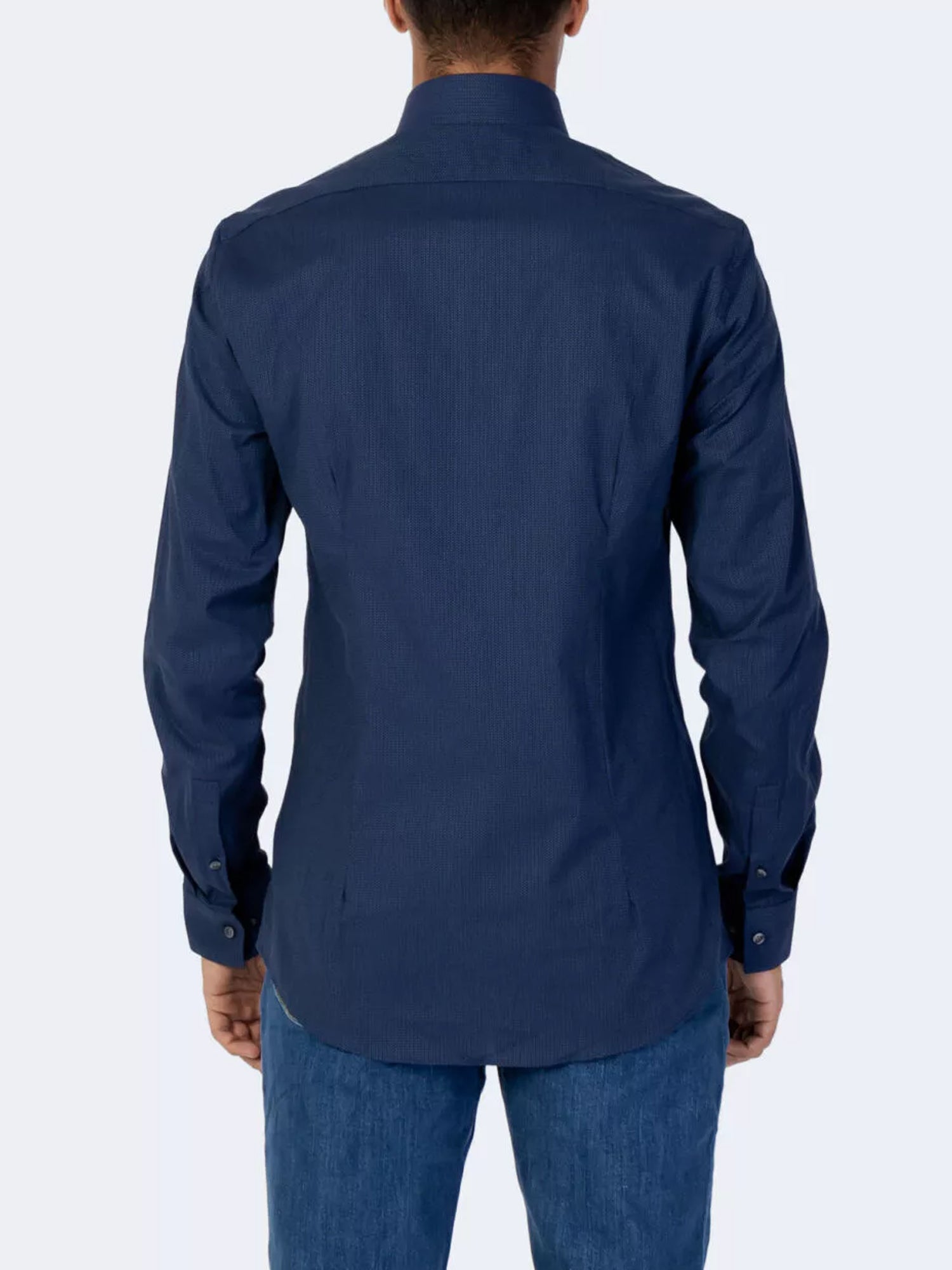 CALVIN KLEIN CAMICIA SLIM BLU