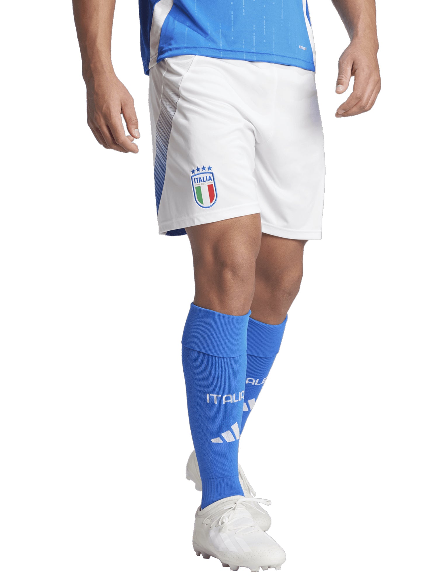 ADIDAS SHORTS ITALIA HOME 24 BIANCO - AZZURRO