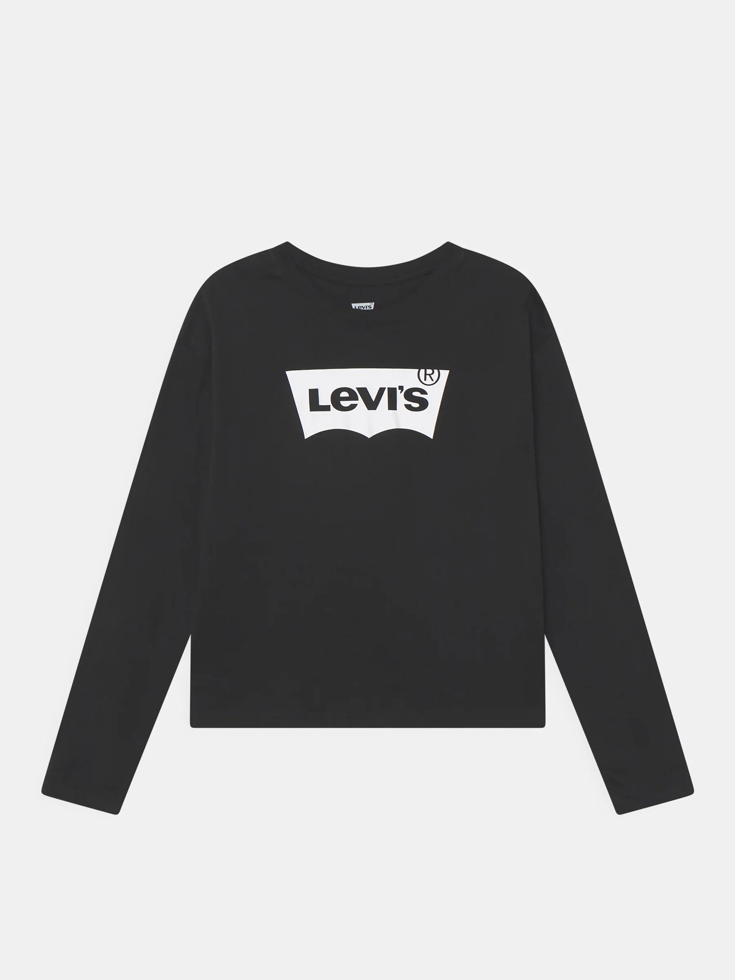 LEVI'S KIDS T-SHIRT MANICA LUNGA CROP BATWING TEE NERO