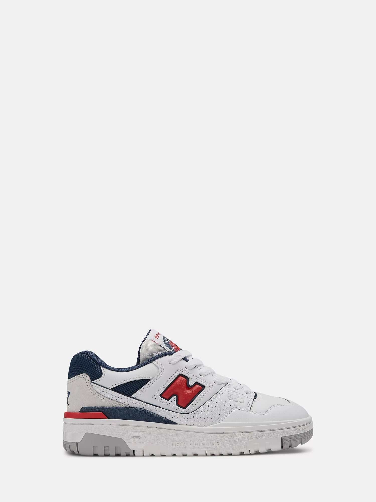 NEW BALANCE SNEAKERS KIDS 550 BIANCO-ROSSO