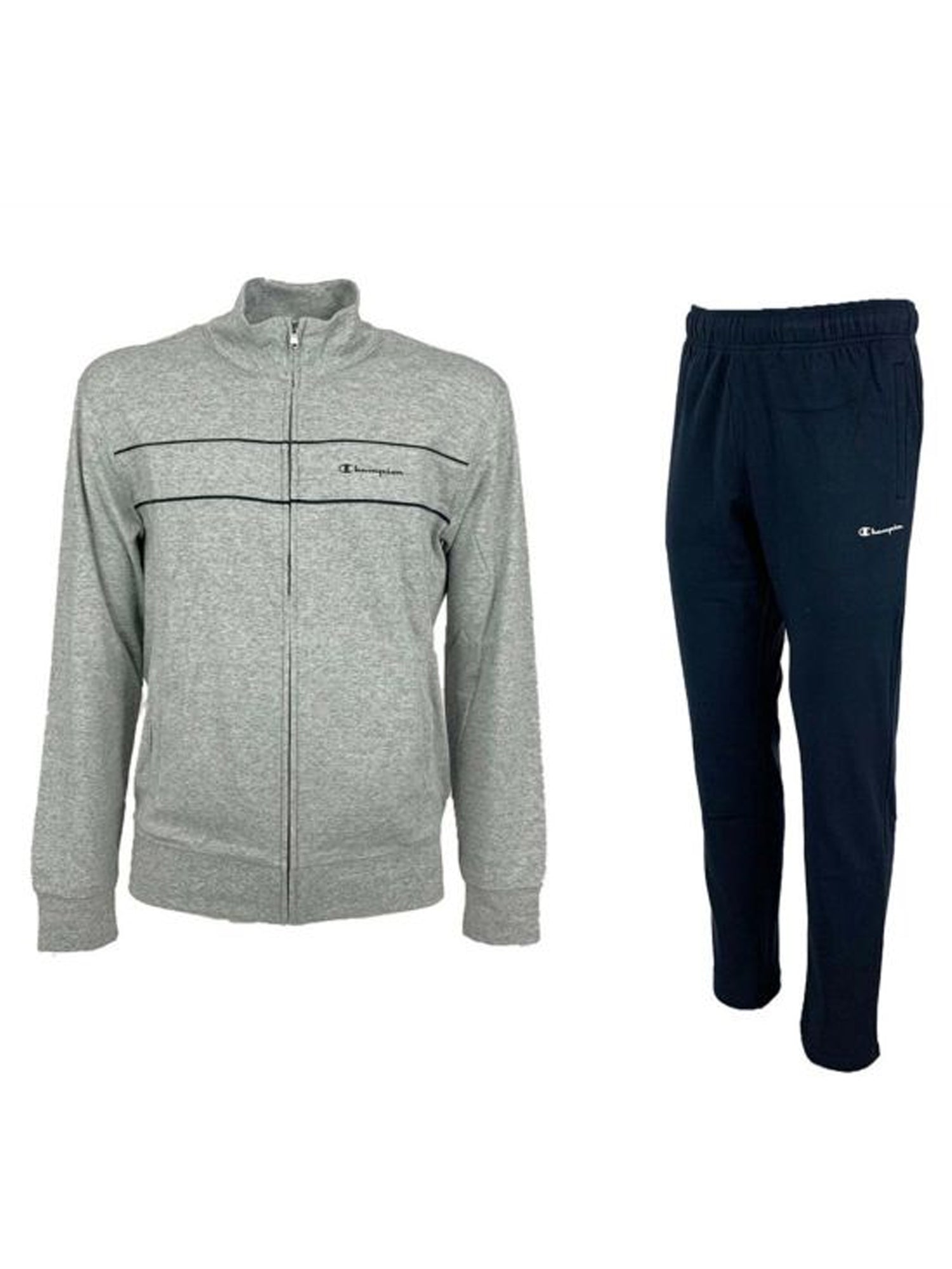 CHAMPION TUTA SPORTIVA FULL ZIP GRIGIO-BLU