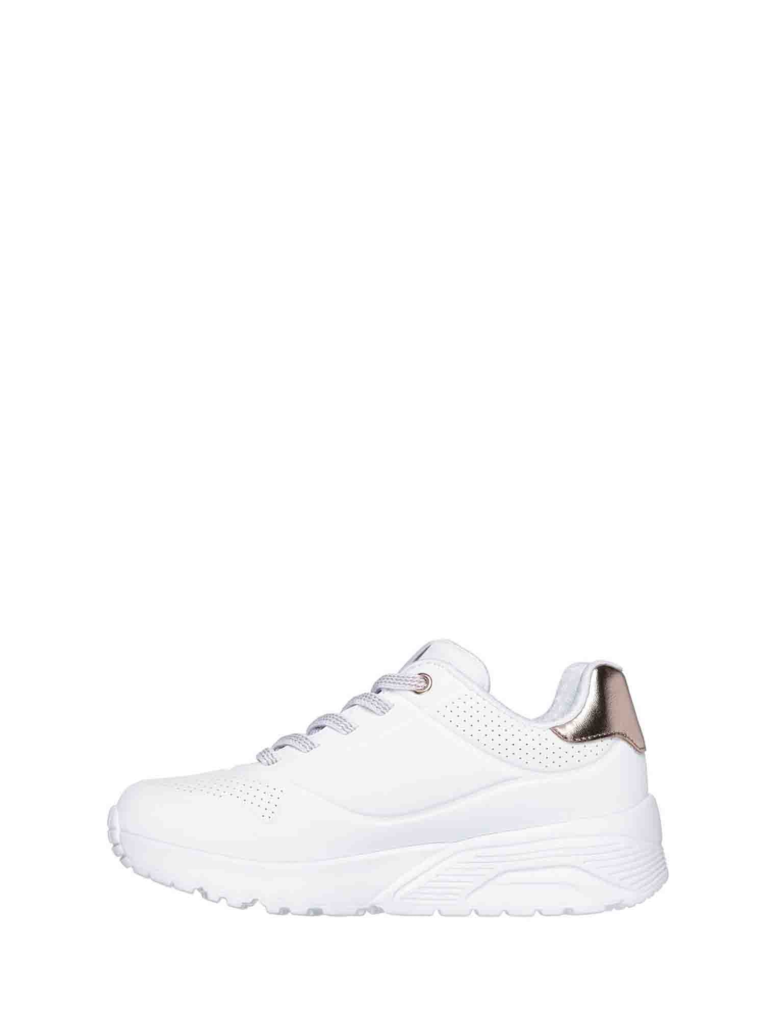 SKECHERS UNO LITE-METALLIC SNEAKERS BIANCO