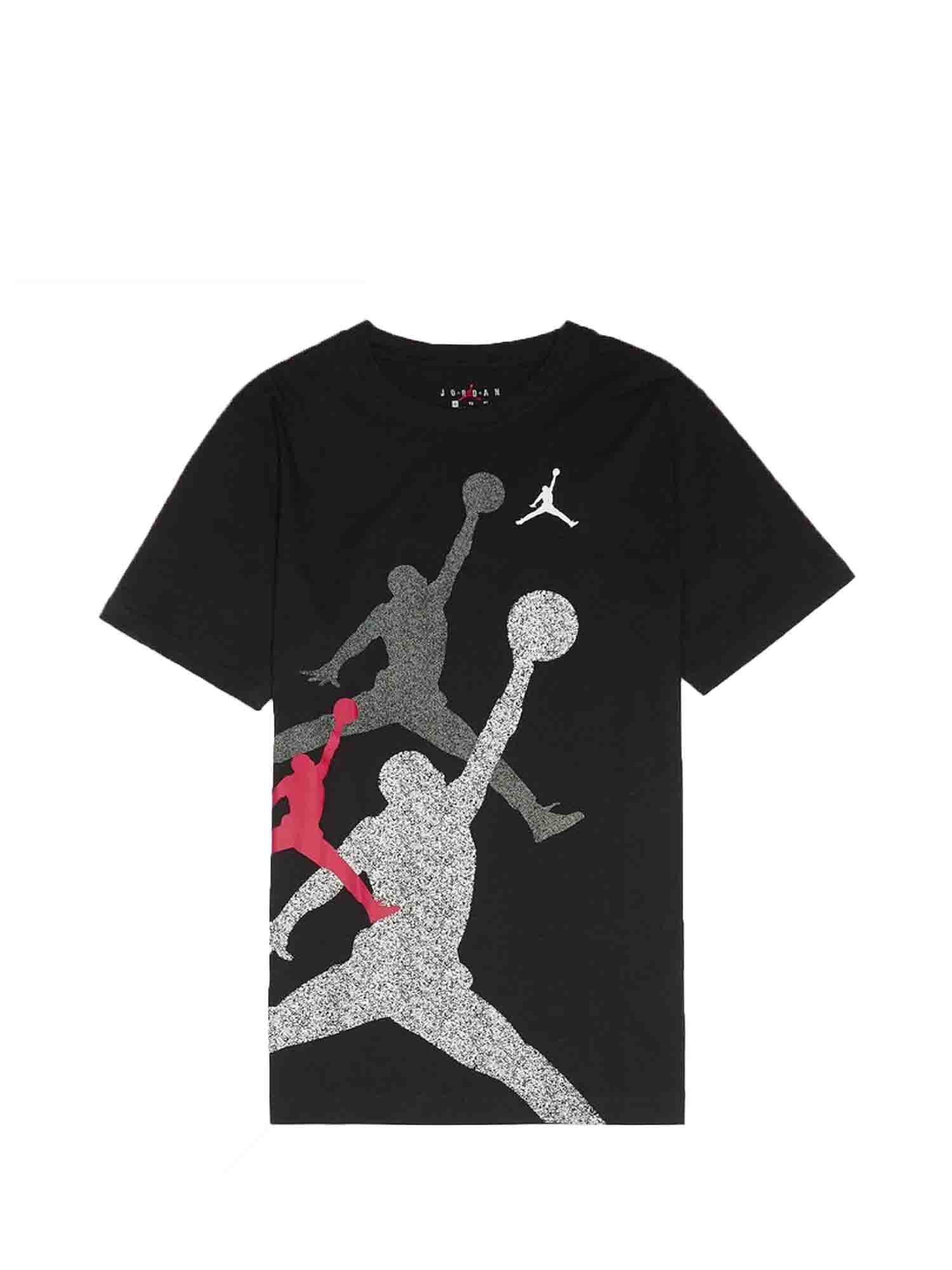 JORDAN GRADIENT STACKED T-SHIRT DA RAGAZZO NERO