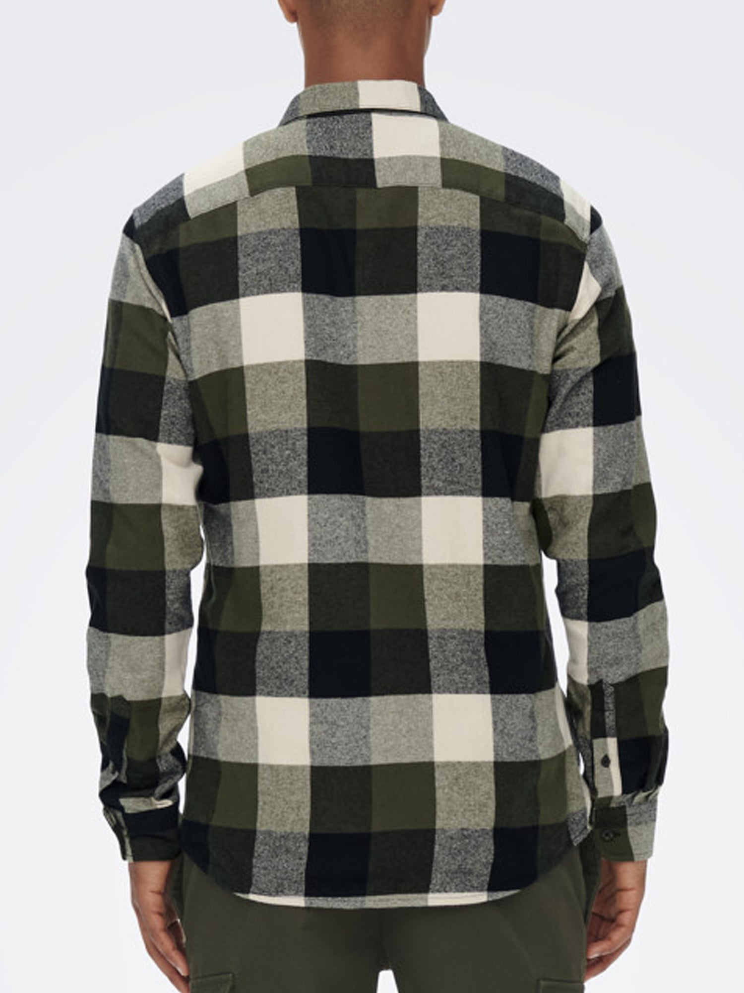 ONLY&SONS CAMICIA GUDMUND A QUADRI VERDE FORESTA