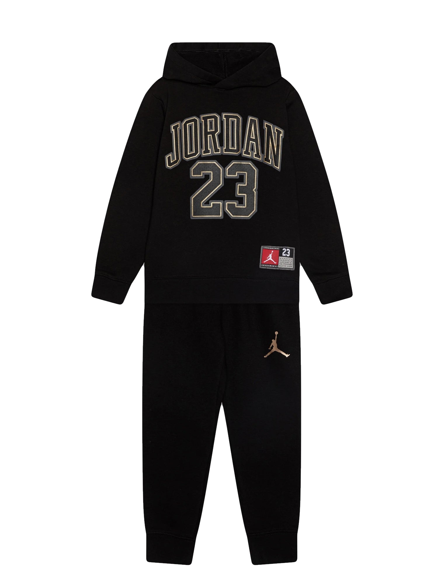 JORDAN COMPLETO FELPA E PANTALONI JDB JERSEY PACK PO NERO-ORO