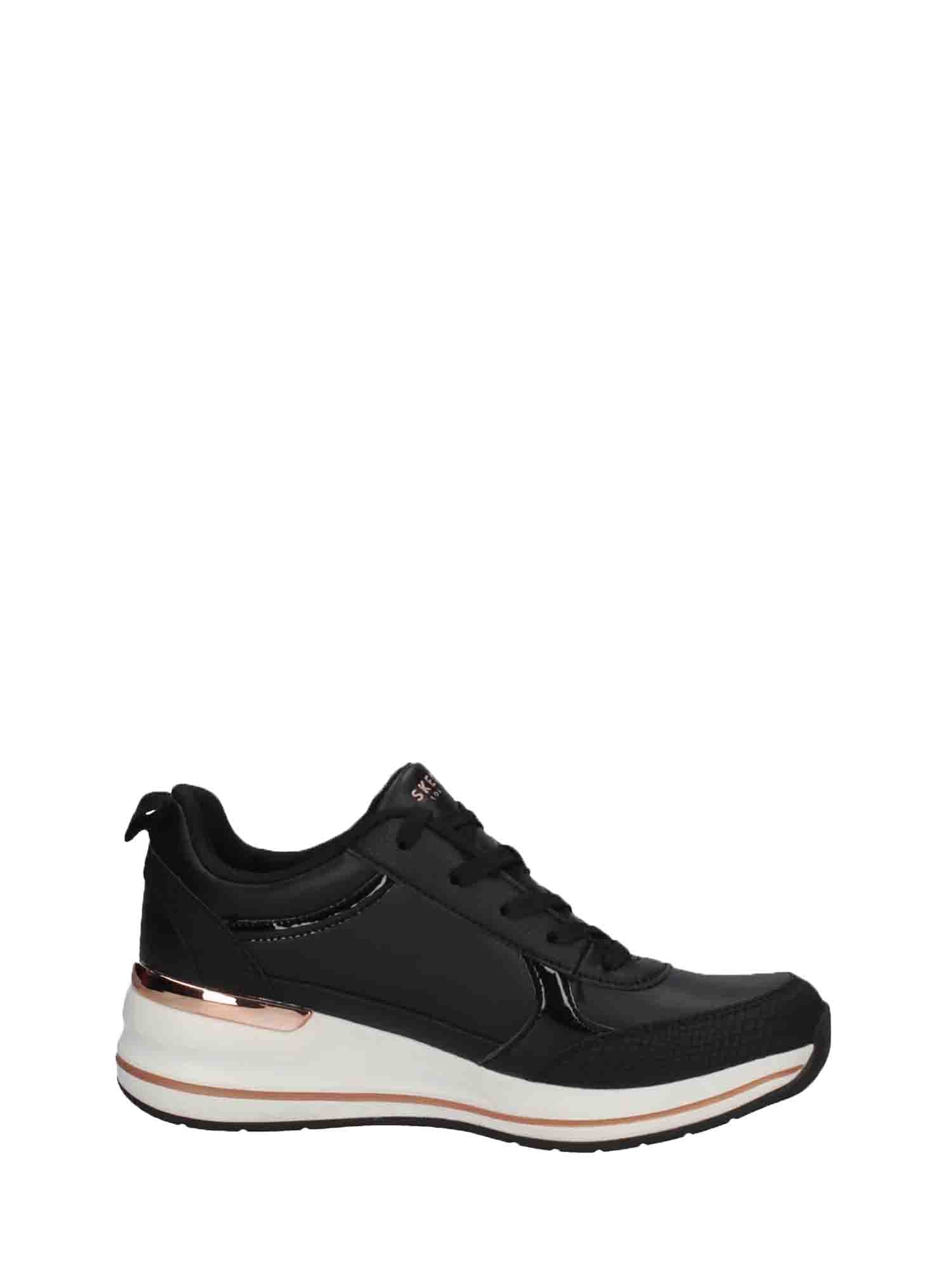 SKECHERS BILLION2 FINE SHINE SNEAKERS NERO