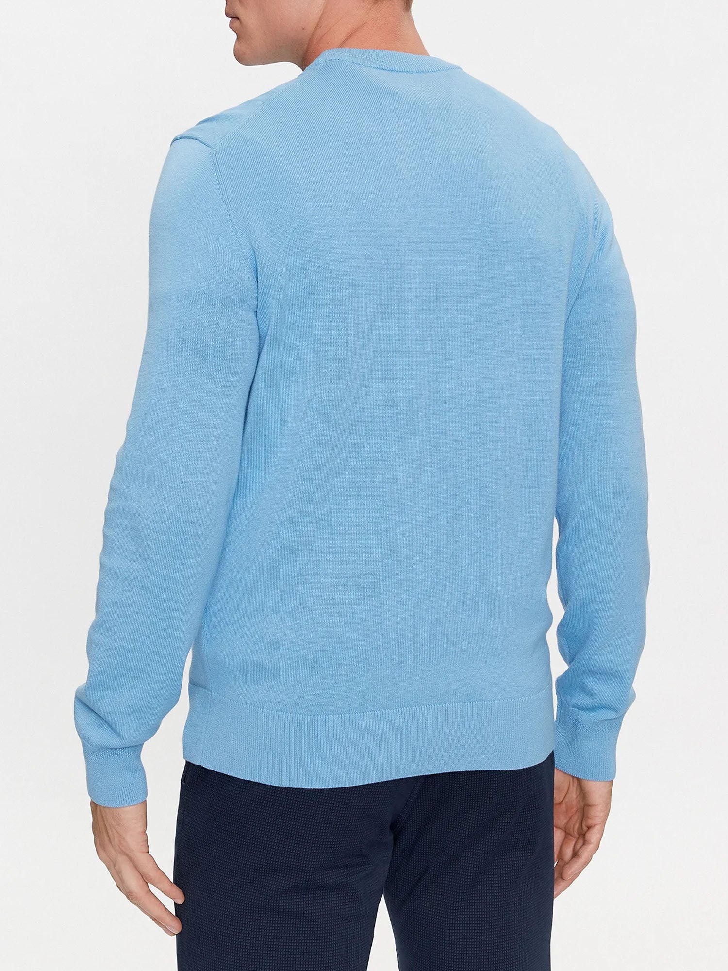 HUGO BOSS PULLOVER GIROCOLLO AZZURRO