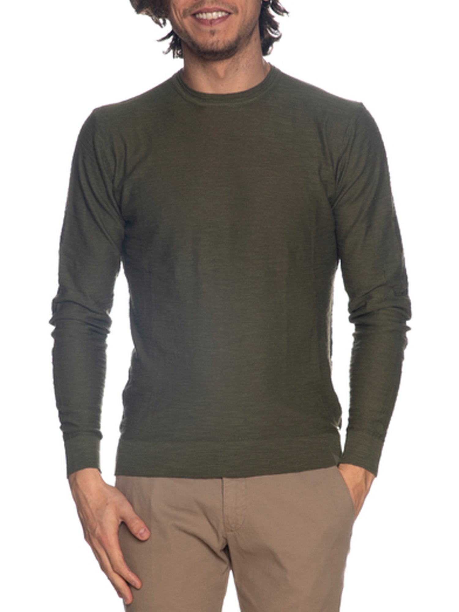 MARKUP PULLOVER SLUB MILITARE