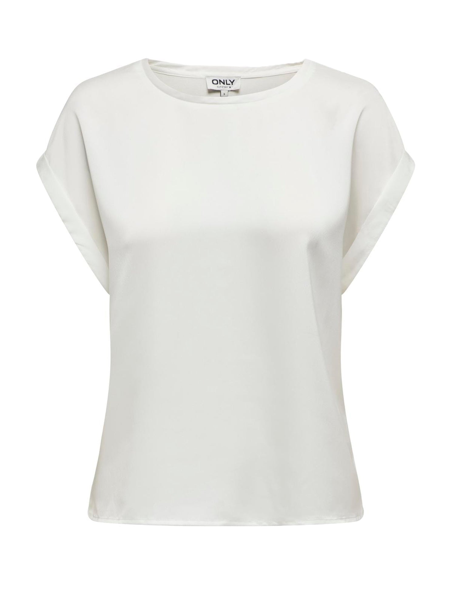 ONLY T-SHIRT LIEKE IN SATIN BIANCO