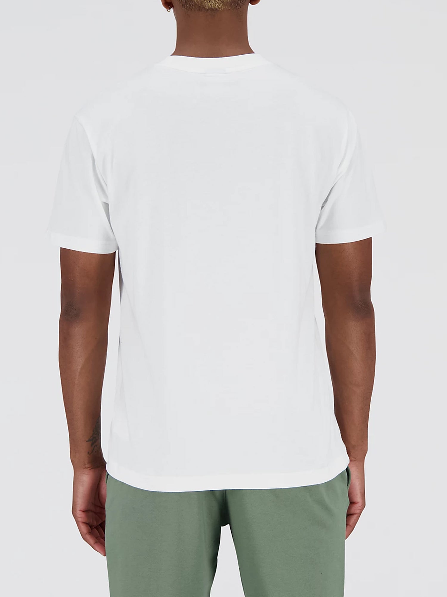 NEW BALANCE T-SHIRT MANICHE CORTE ESSENTIALS BIANCO