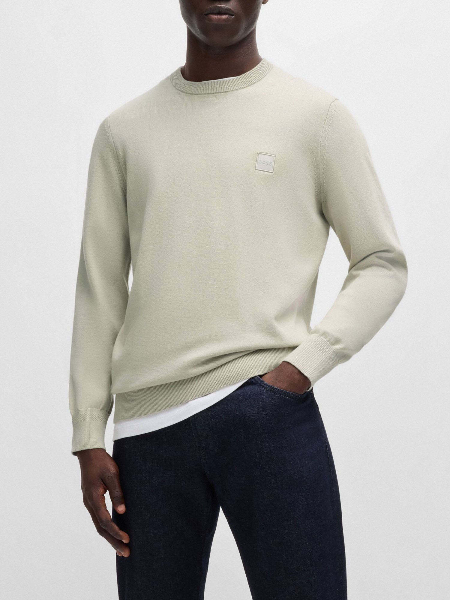 HUGO BOSS PULLOVER GIROCOLLO BEIGE