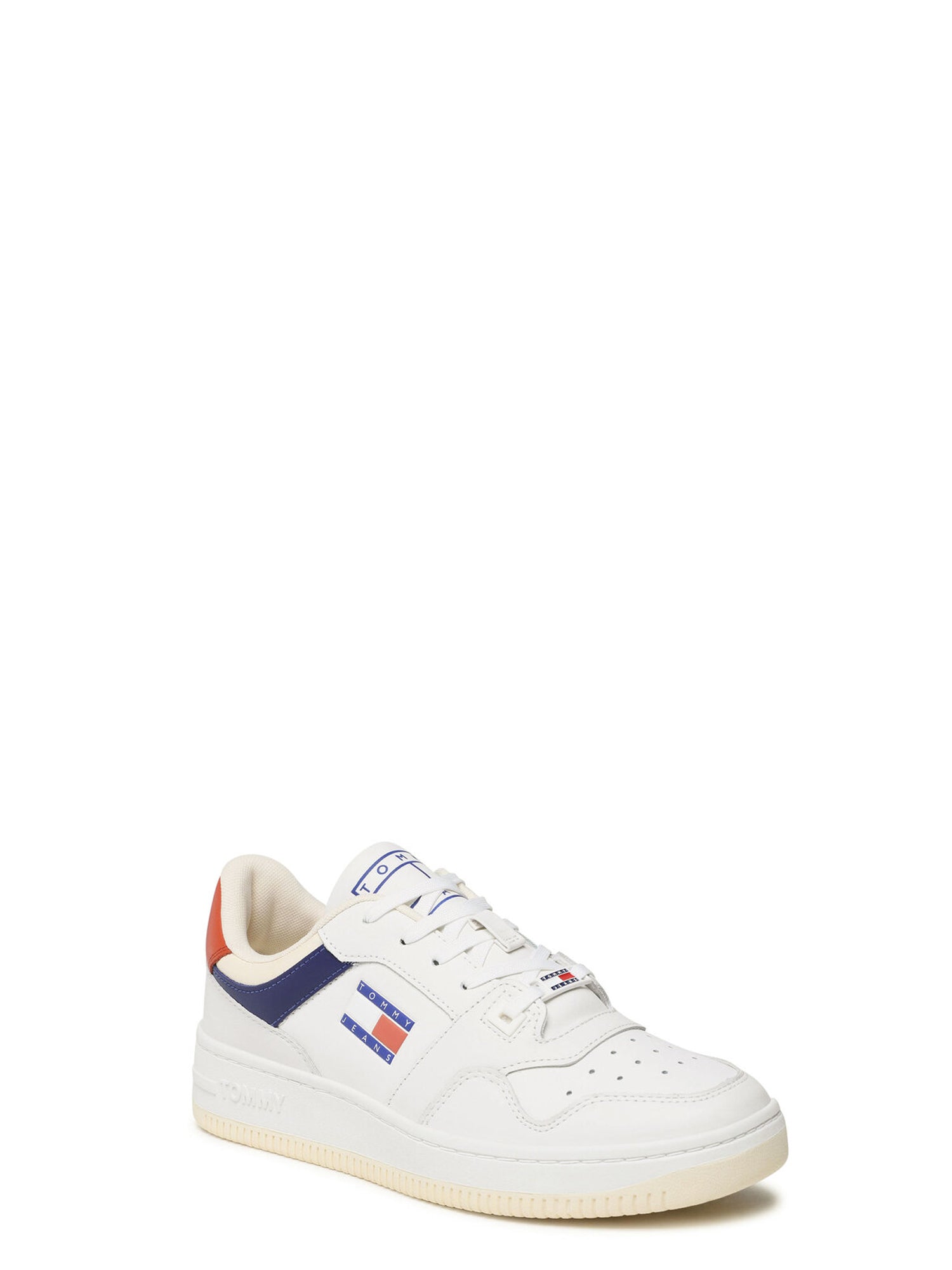 TOMMY HILFIGER SHOES SNEAKERS BASSE BASKET PREMIUM COLOR BLOCK BIANCO