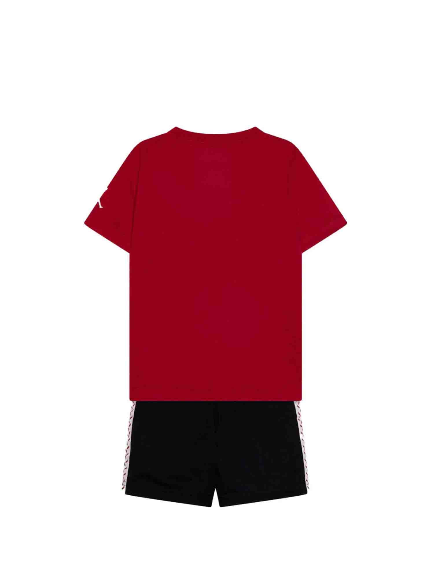 JORDAN SET T-SHIRT-PANTALONCINO DA BAMBINO ROSSO-NEROI