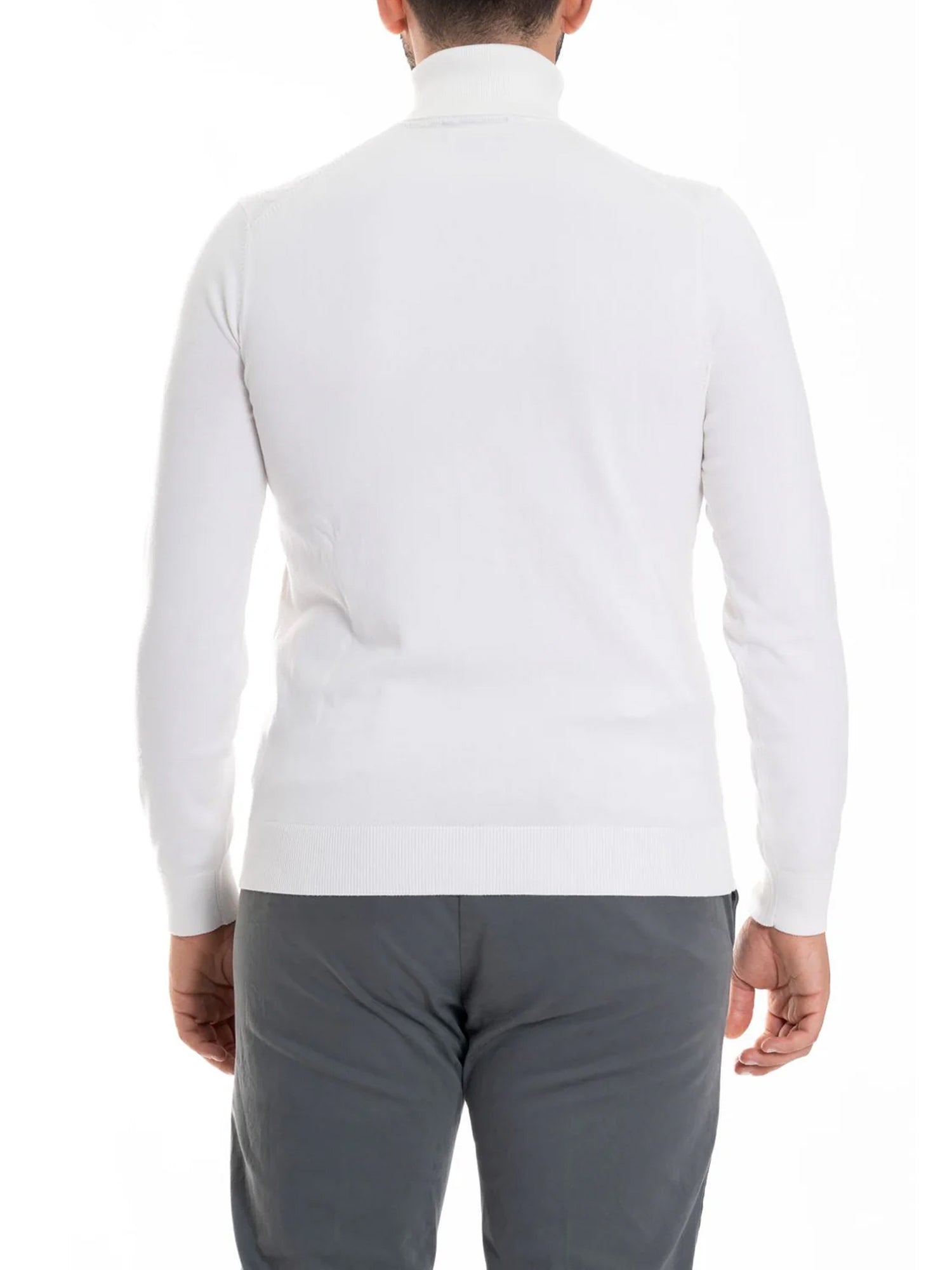 MARKUP MAGLIA CON COLLO ALTO BIANCO LATTE