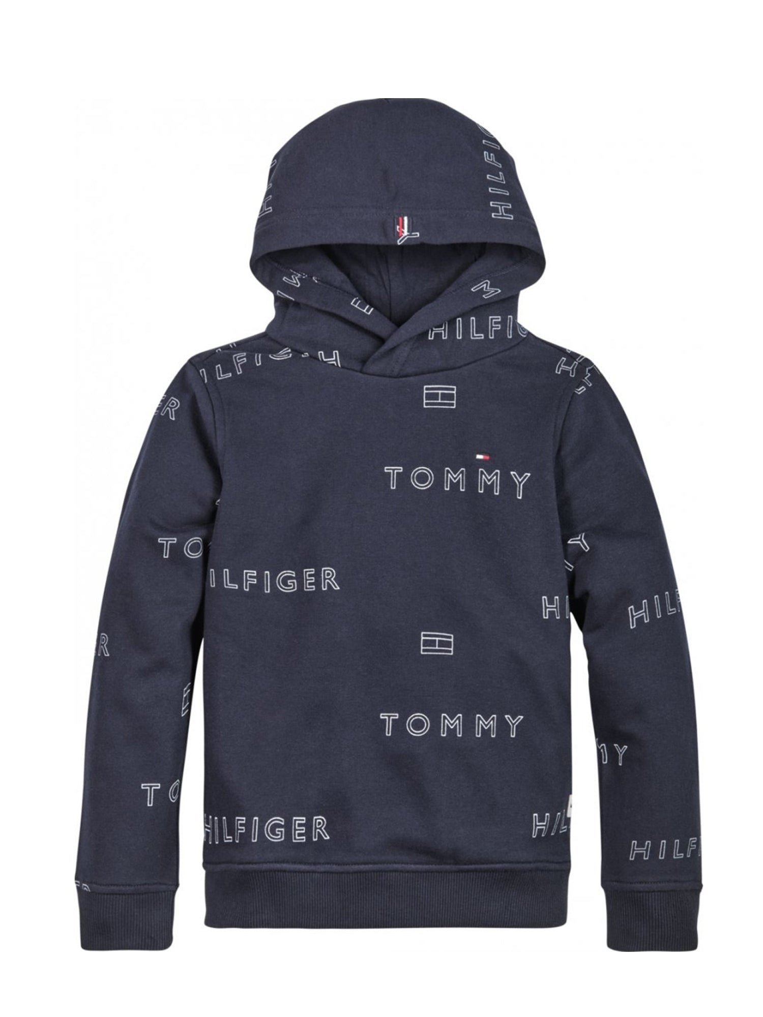 TOMMY HILFIGER FELPA CON CAPPUCCIO BLU