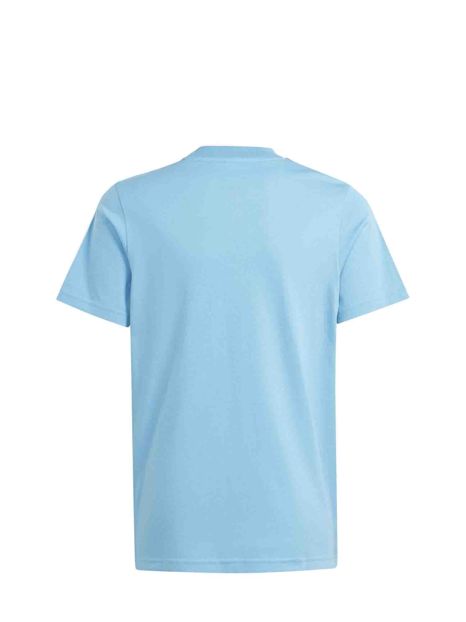 ADIDAS ESSENTIALS 3 STRIPES T-HIRT JUNIOR AZZURRO