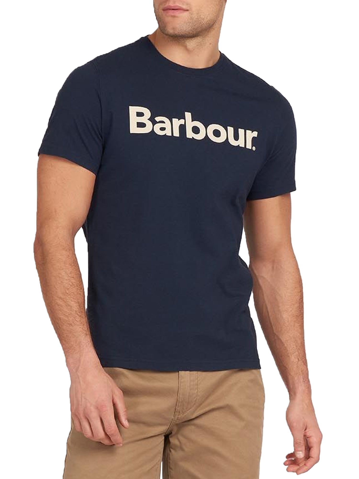 BARBOUR T-SHIRT CON LOGO BLU