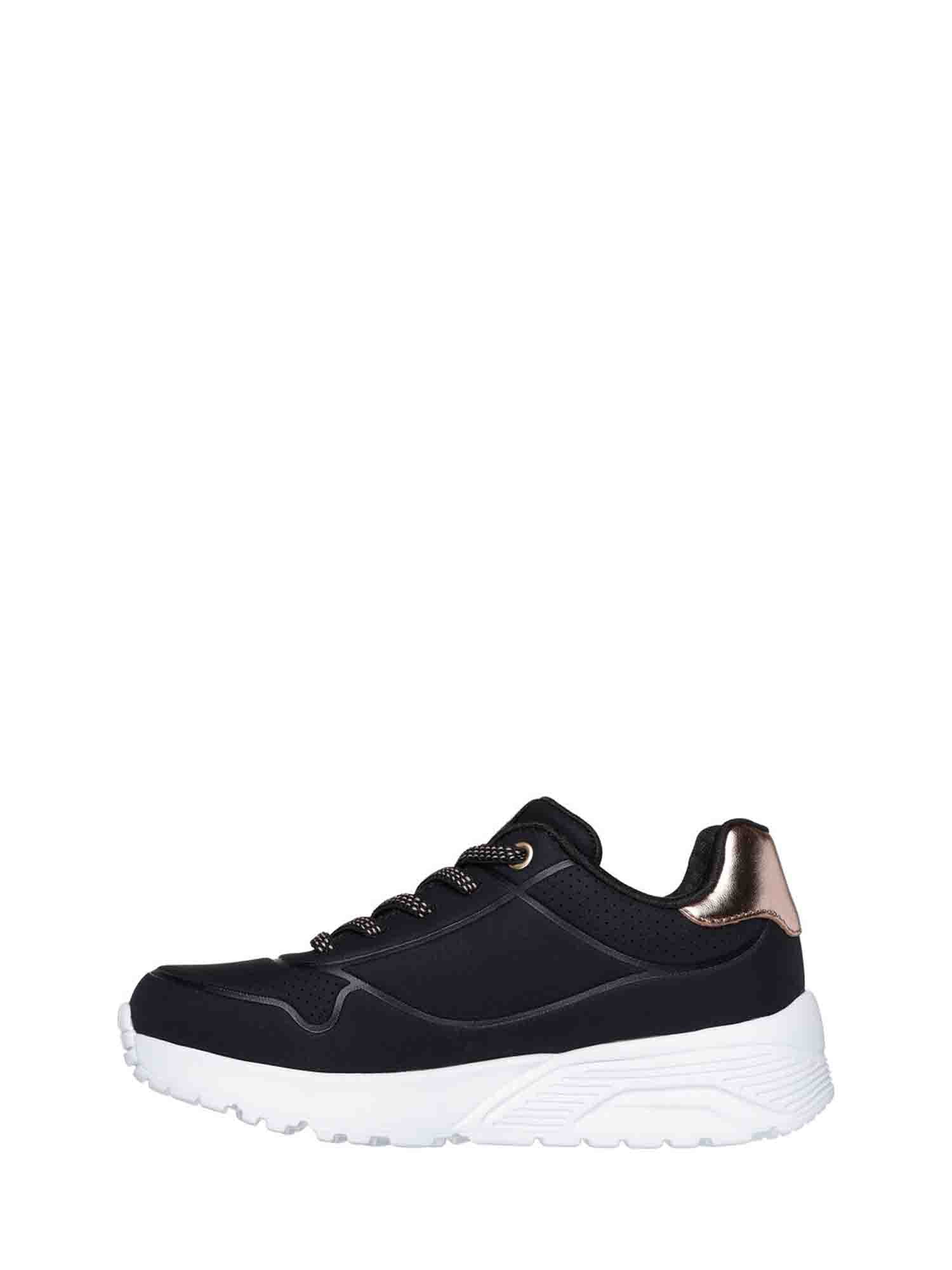 SKECHERS UNO LITE-METALLIC SNEAKERS NERO