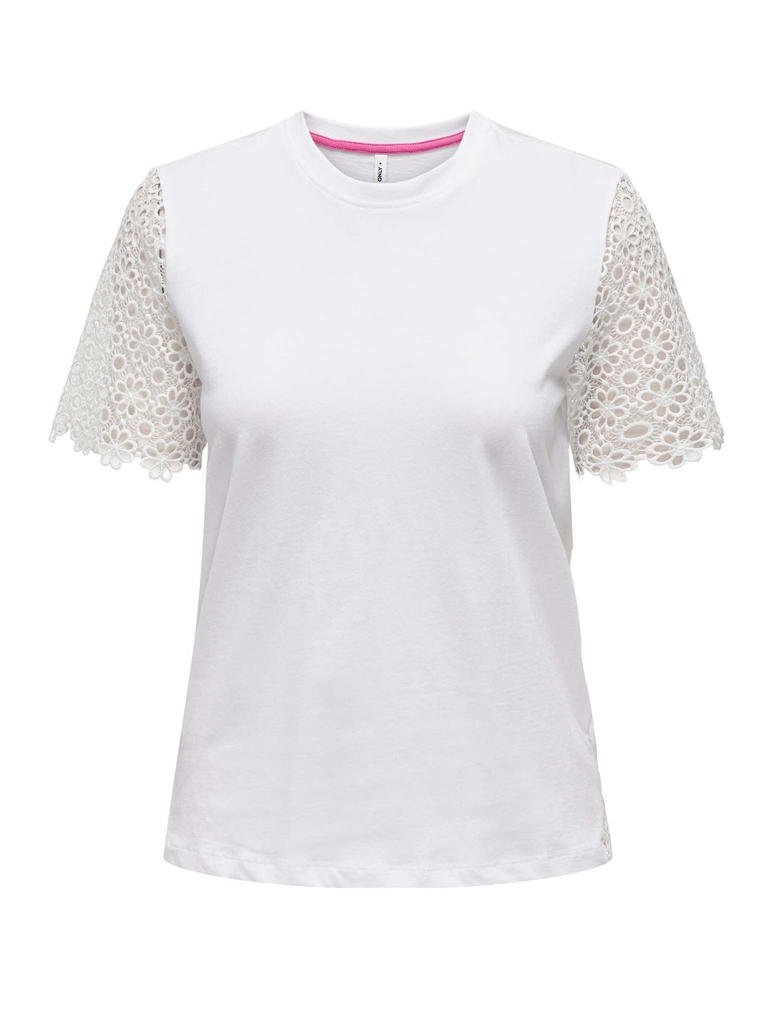 ONLY T-SHIRT NIKKI A MANCHE CORTE BIANCO