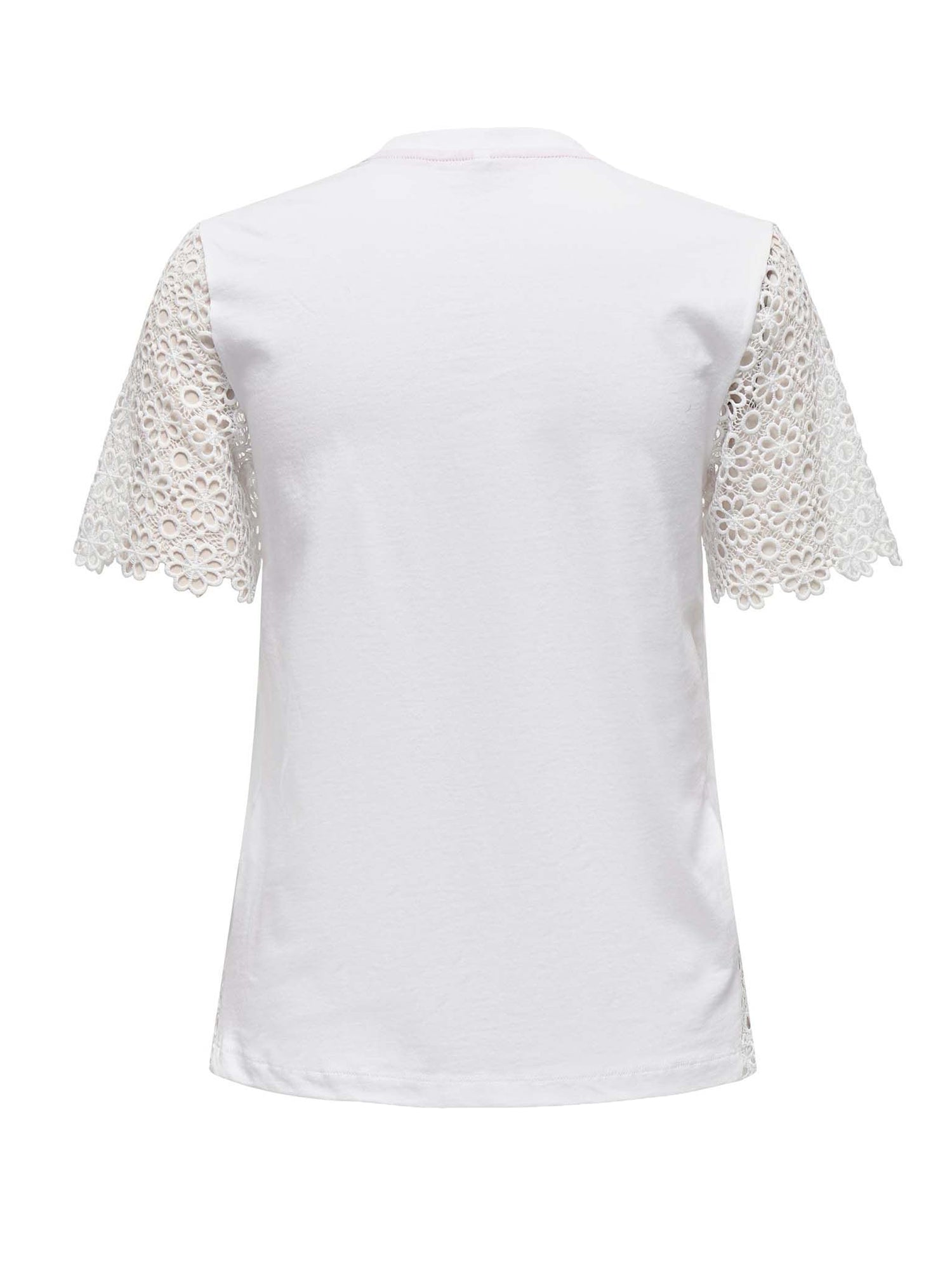 ONLY T-SHIRT NIKKI A MANCHE CORTE BIANCO