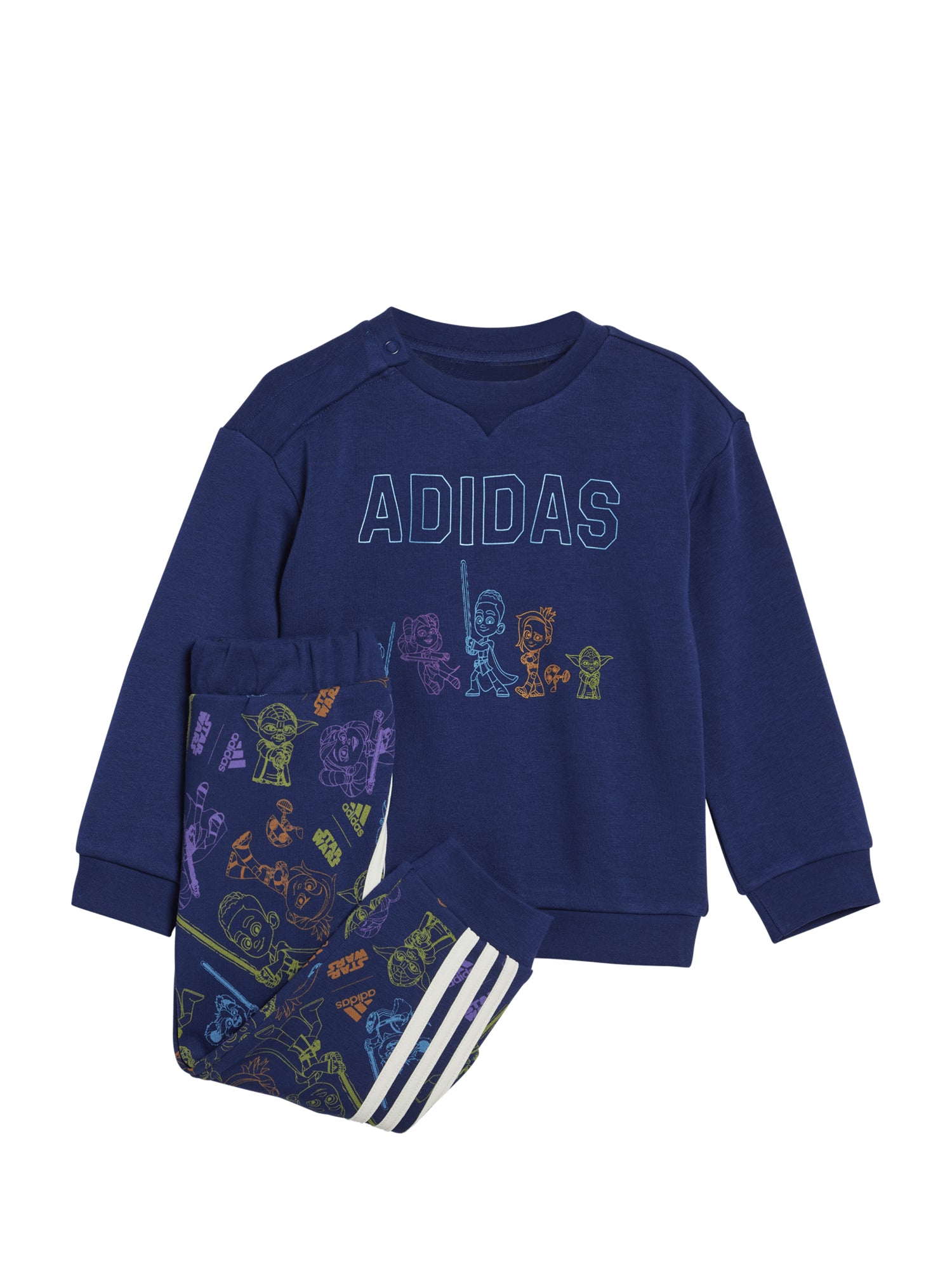 ADIDAS TUTA X STAR WARS YOUNG JEDI CREWNECK AND JOGGER BLU