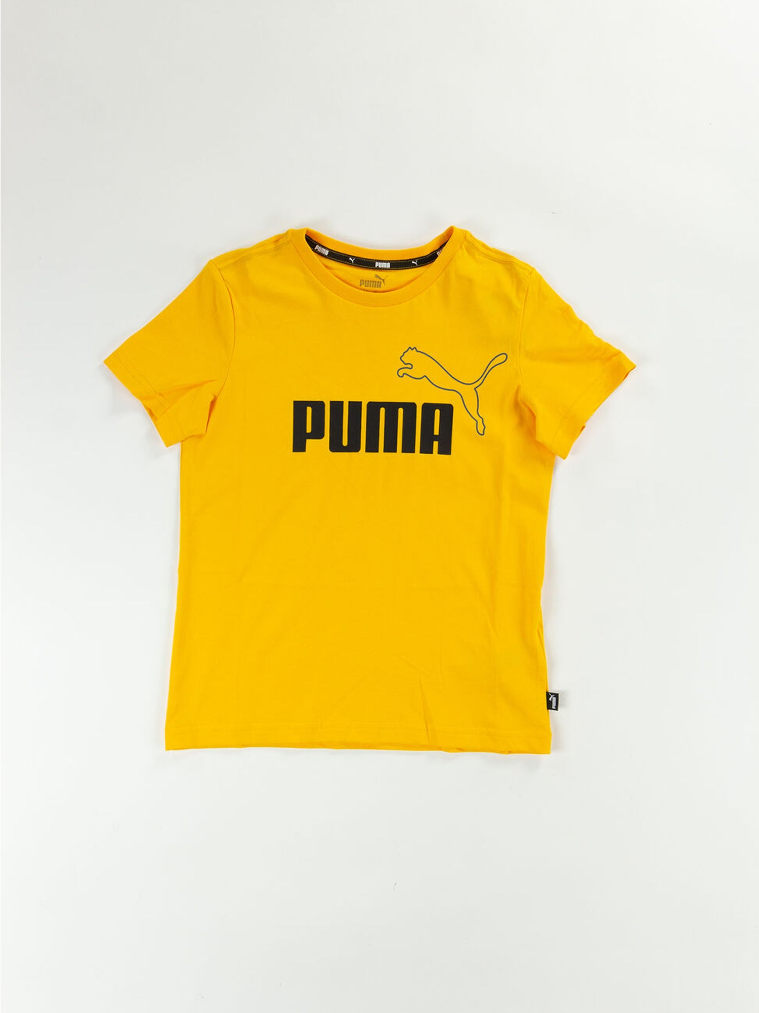 PUMA T-SHIRT ESSENTIALS+ TWO-TONE LOGO GIALLO