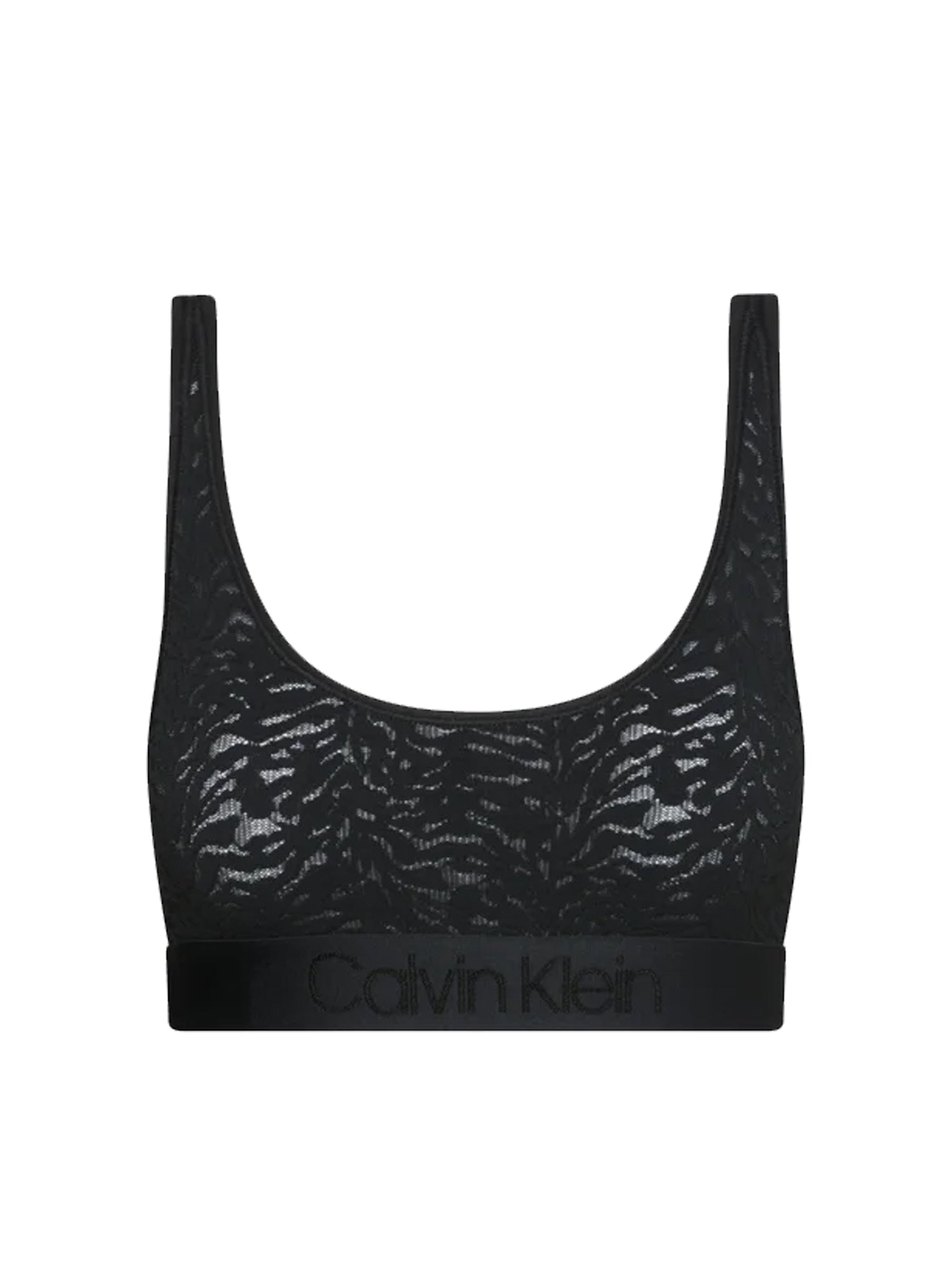 CALVIN KLEIN UNDERWEAR REGGISENO IN PIZZO NERO