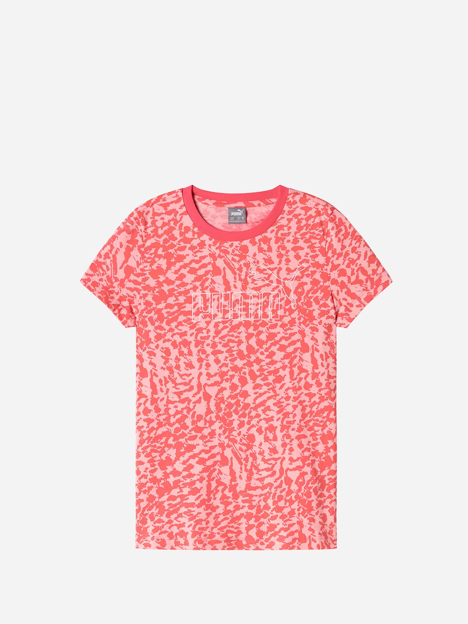 PUMA T-SHIRT MANICHE CORTE GIRL ALL OVER JR ROSA